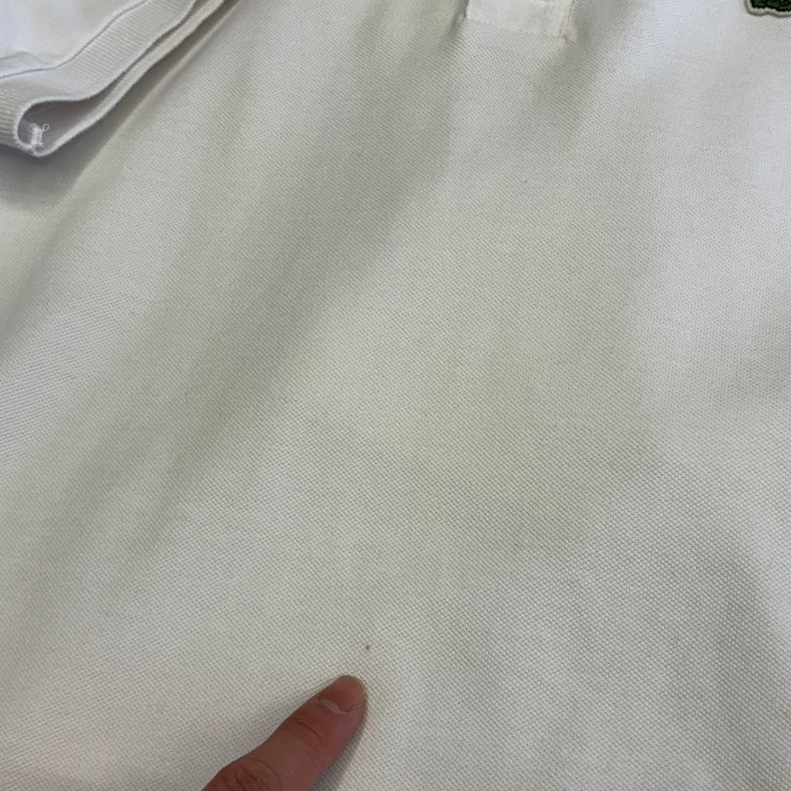 라코스테 5(L) 슬림핏 화이트 카라 반팔티 상품이미지6