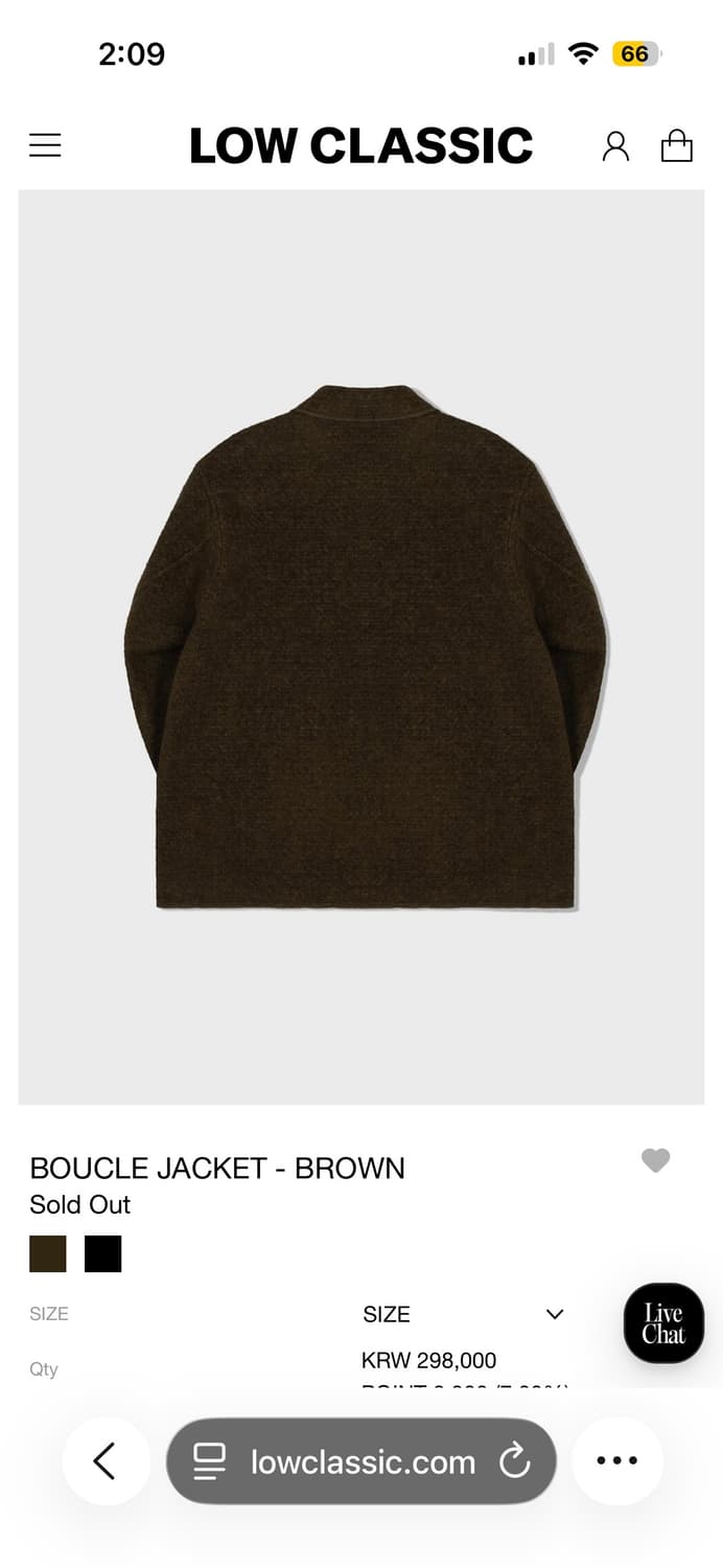 로우클래식 부클자켓 브라운M 상품이미지6