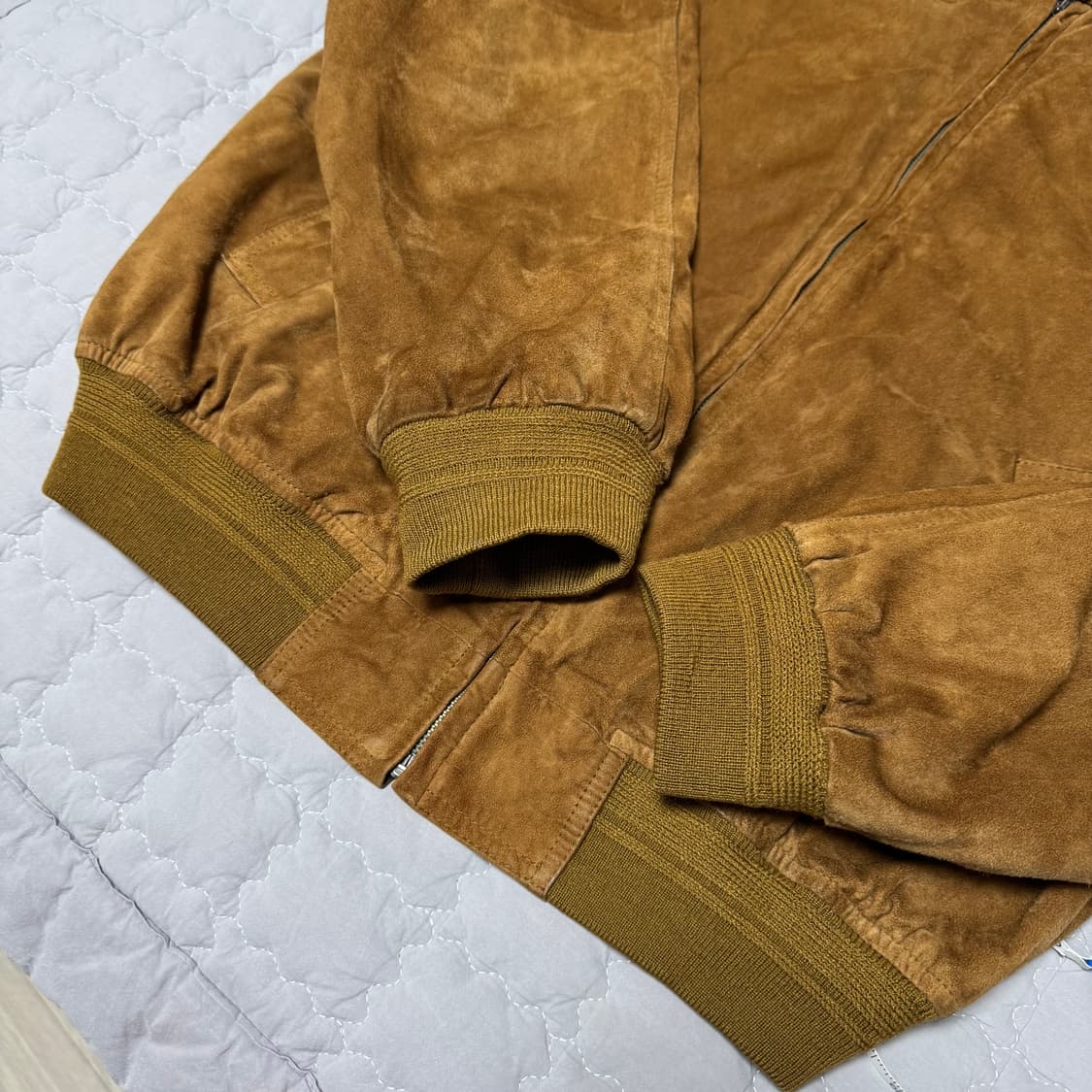 빈티지 브라운 스웨이드 해링턴 바라쿠라 G9 가죽 자켓 상품이미지9