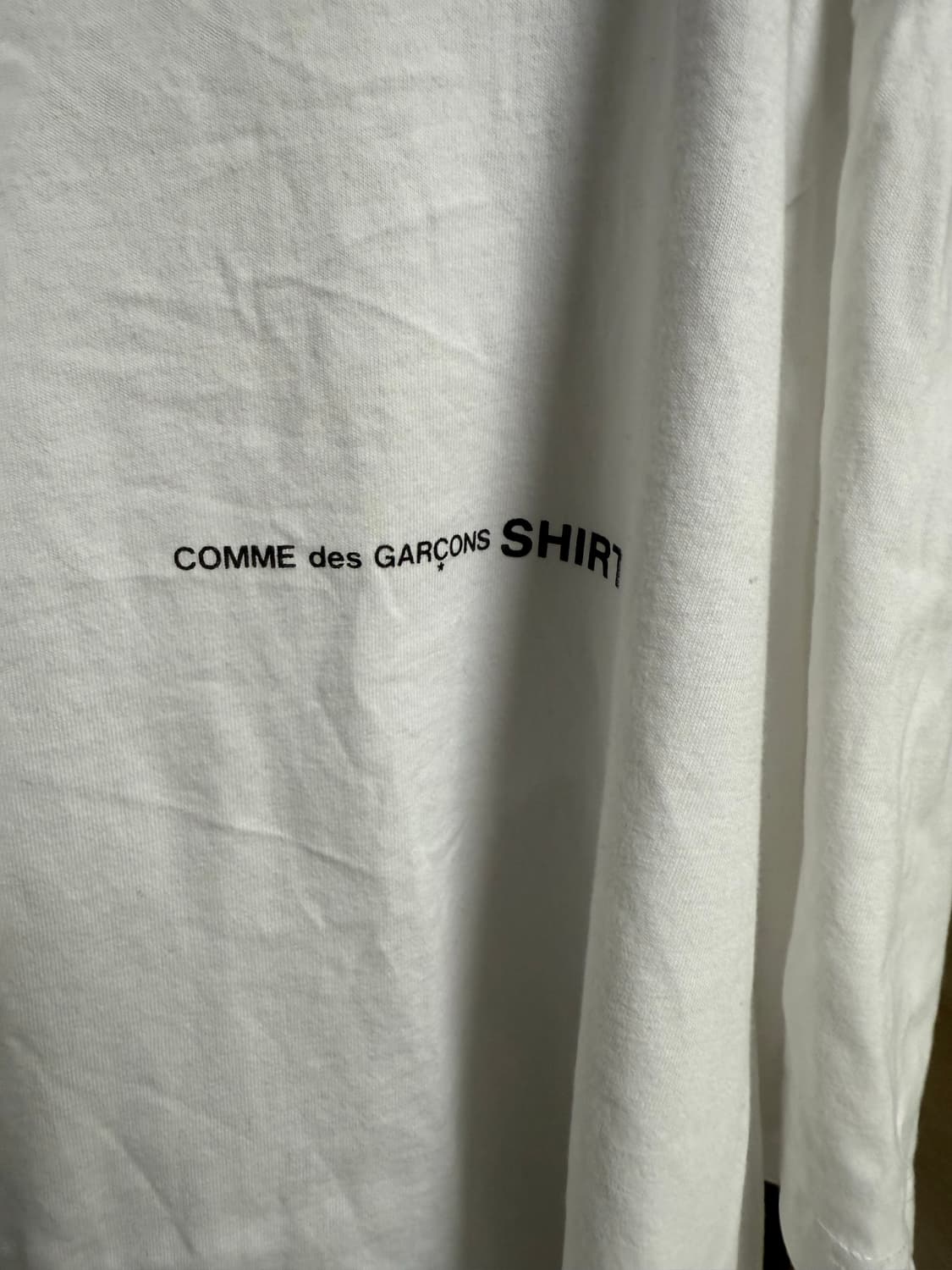 꼼데가르송 셔츠 화이트 오버사이즈 반팔 티셔츠 xl 상품이미지3