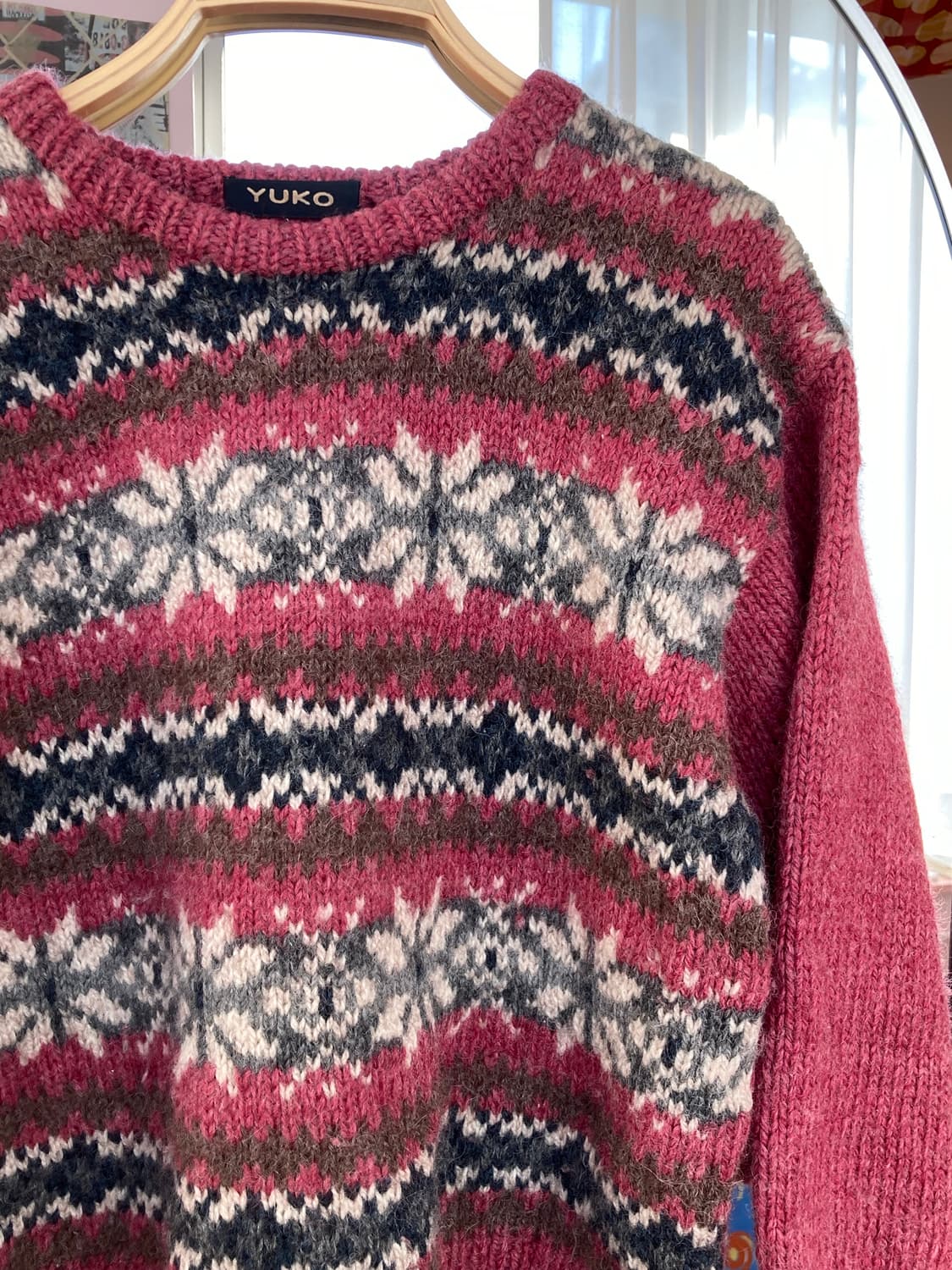 울 100% 노르딕 패턴 니트 상품이미지3