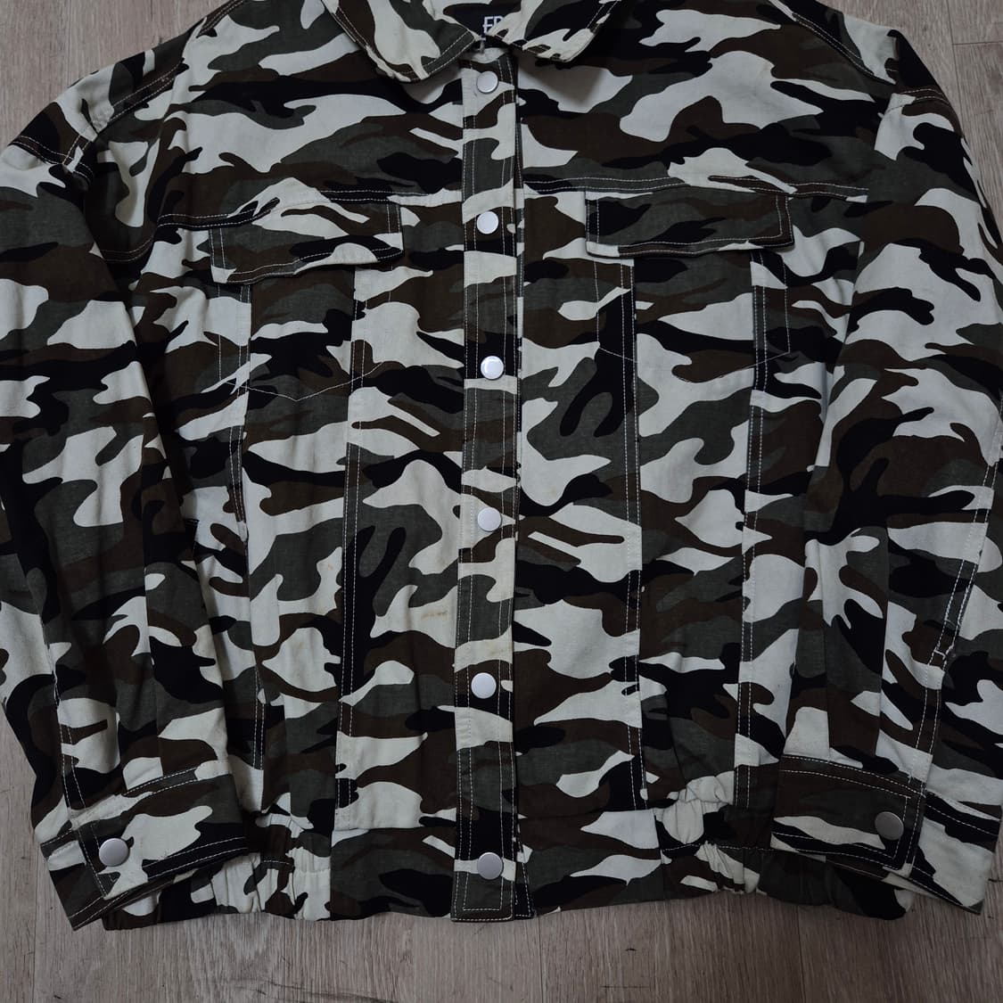 FR 영스타일 밀리터리 카모플라쥬 투포켓 코치자켓 M(95) 상품이미지3