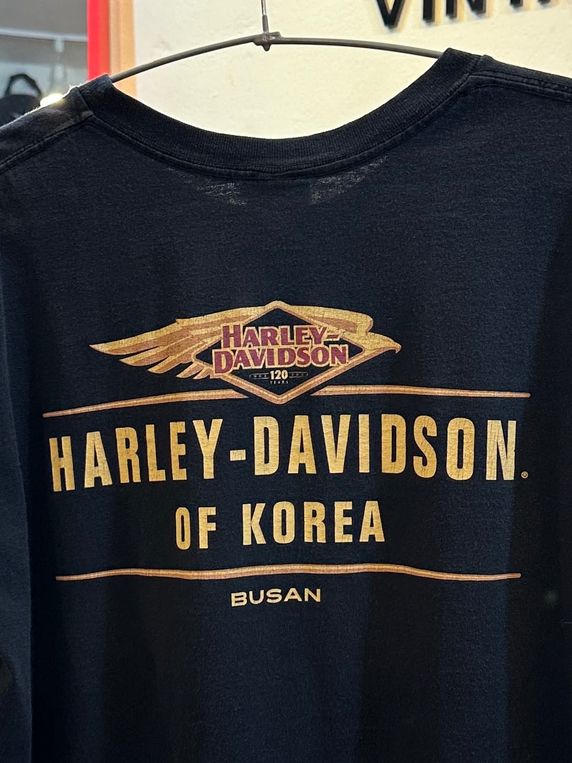 할리데이비슨 120주년 기념 부산 로고 반팔 티셔츠 M 상품이미지6