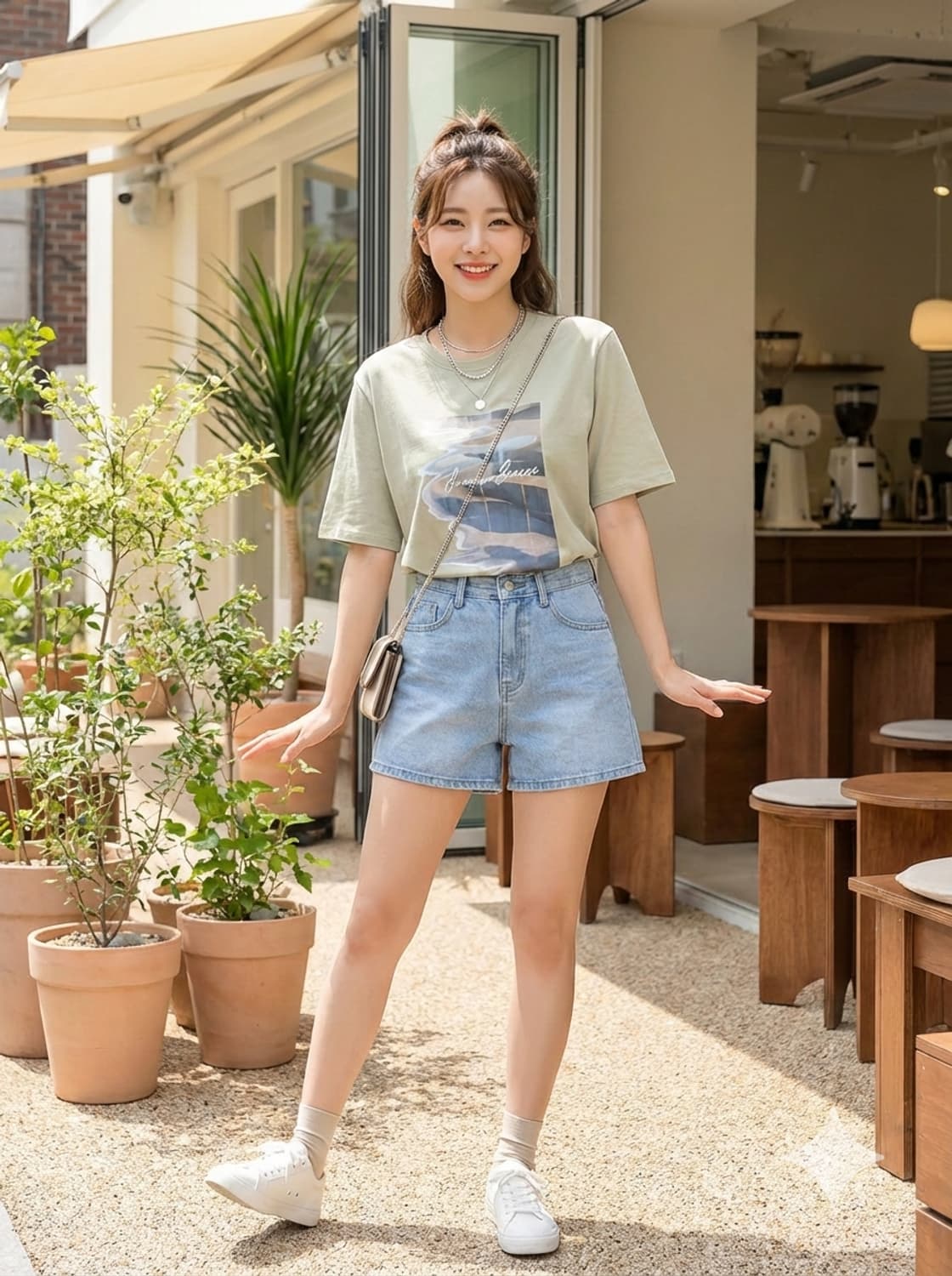 on & on 온앤온 썸머 브리즈 프린팅 반팔 티셔츠 상품이미지1