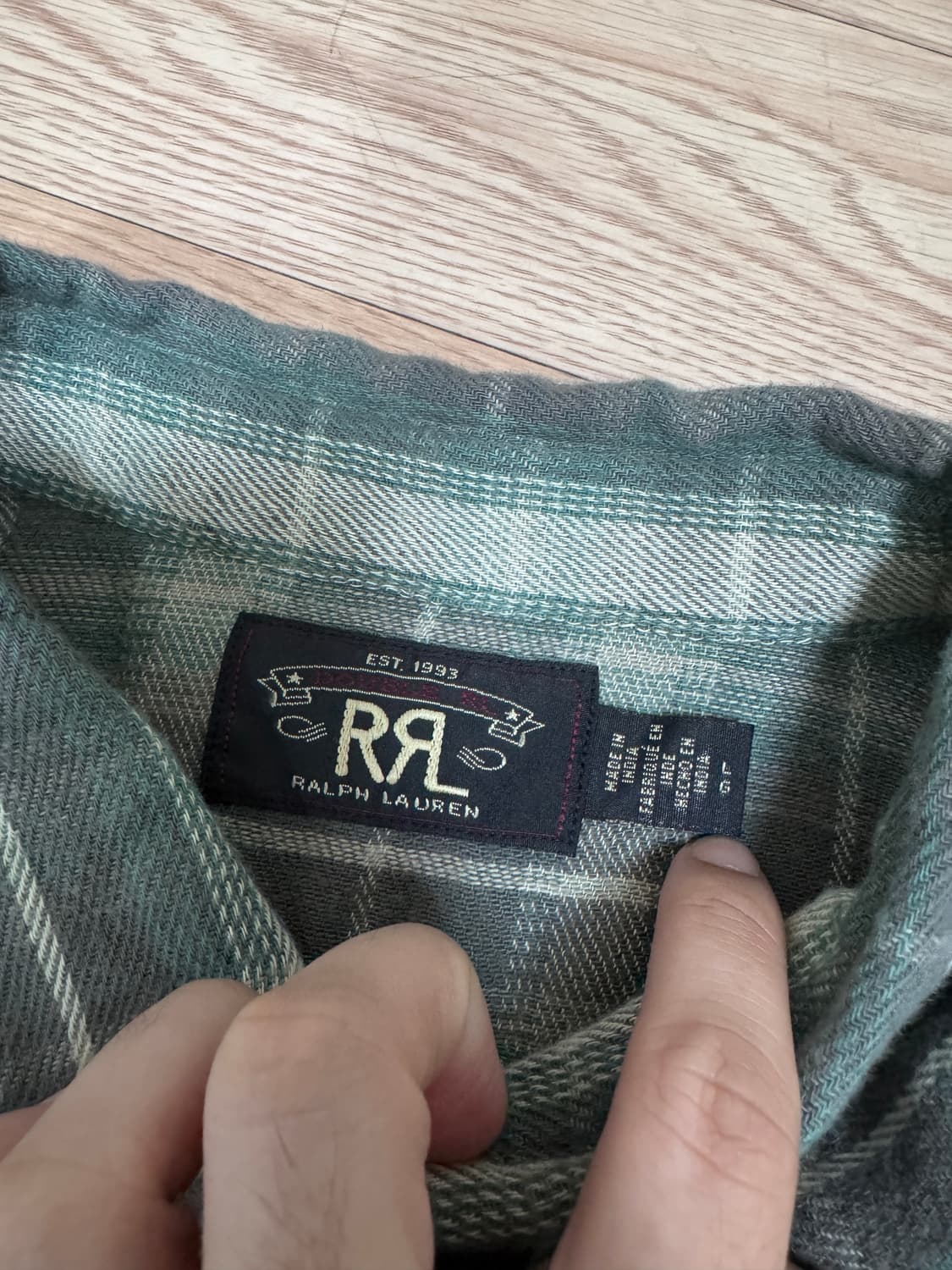RRL 더블알엘 플래드 트윌 웨스턴셔츠 L 상품이미지4