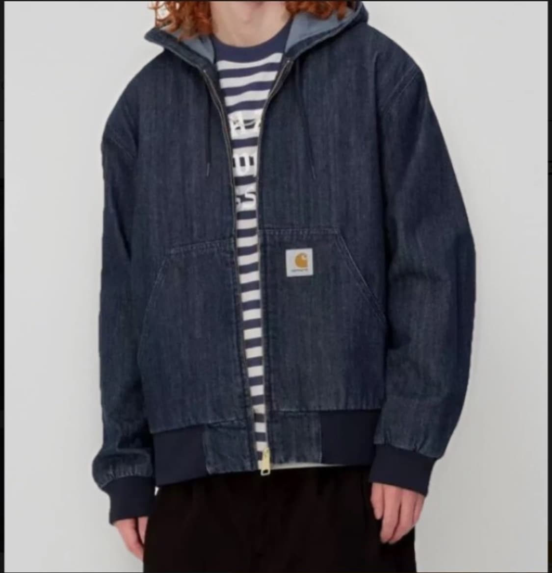 칼하트 wip  og 액티브 자켓 코튼 데님 네이비  xl 상품이미지4