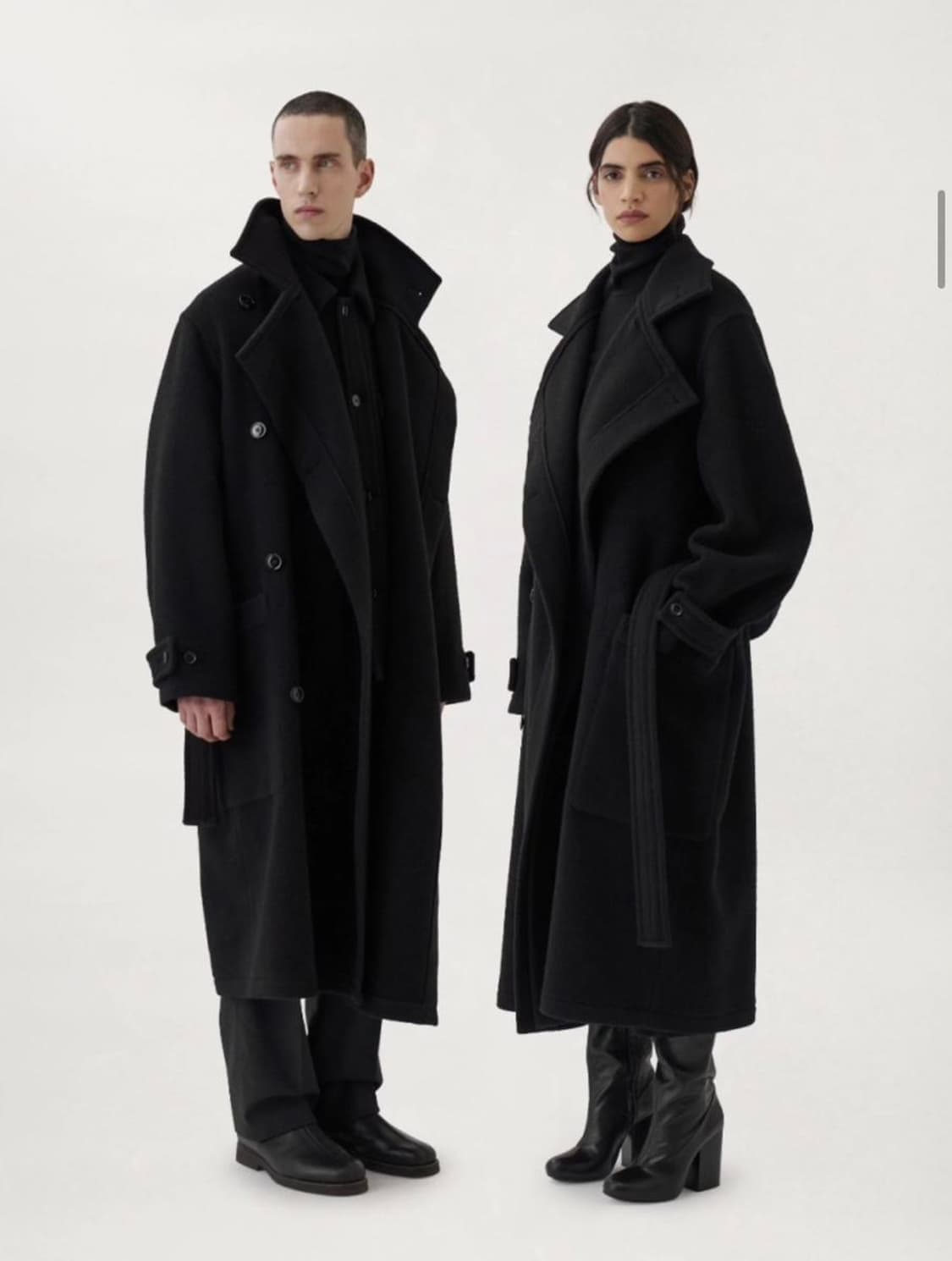 (xxs)르메르 22fw 랩코트 블랙 상품이미지2