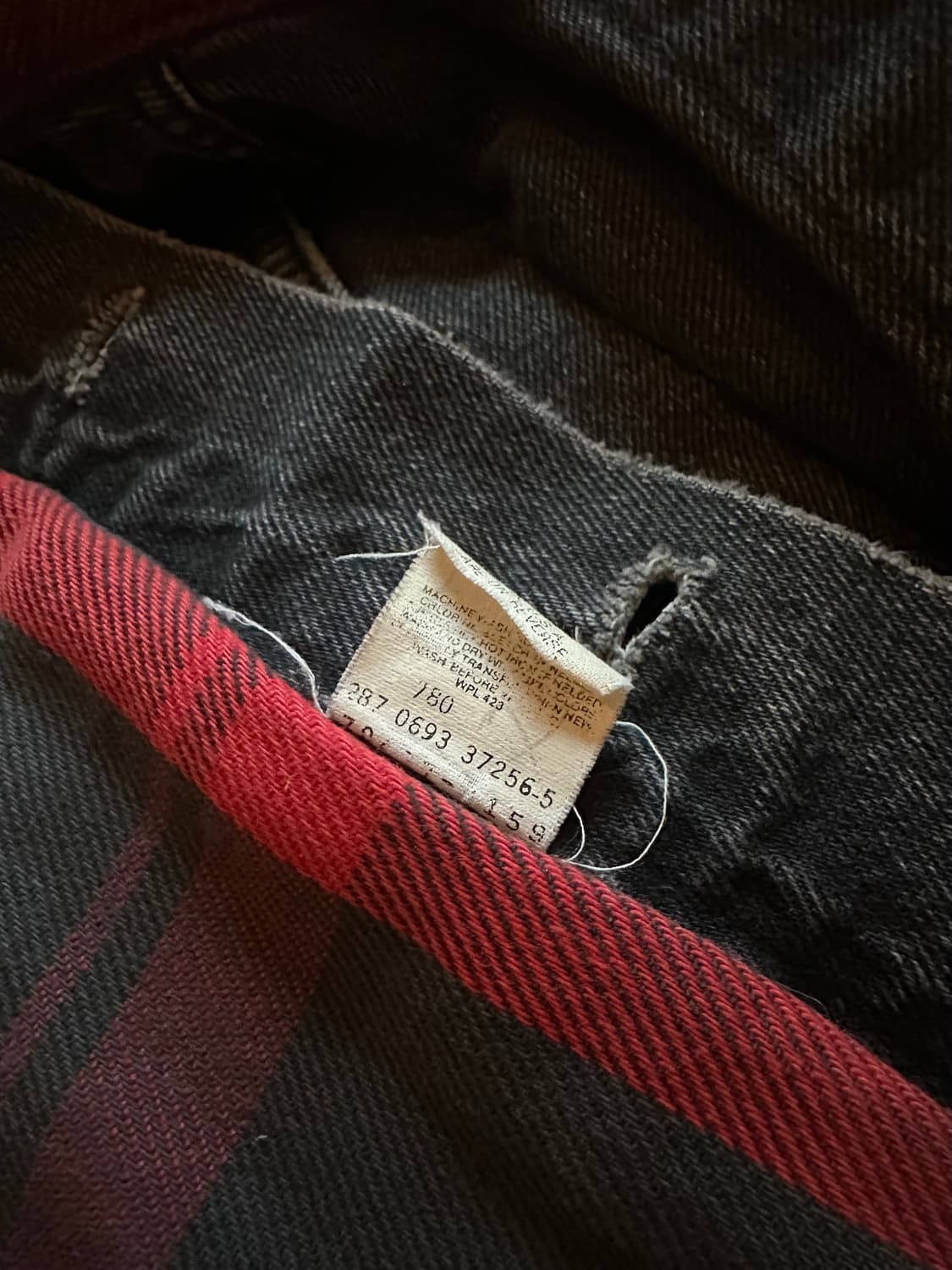 90s USA 빈티지 리바이스 블랙 데님 자켓 상품이미지10