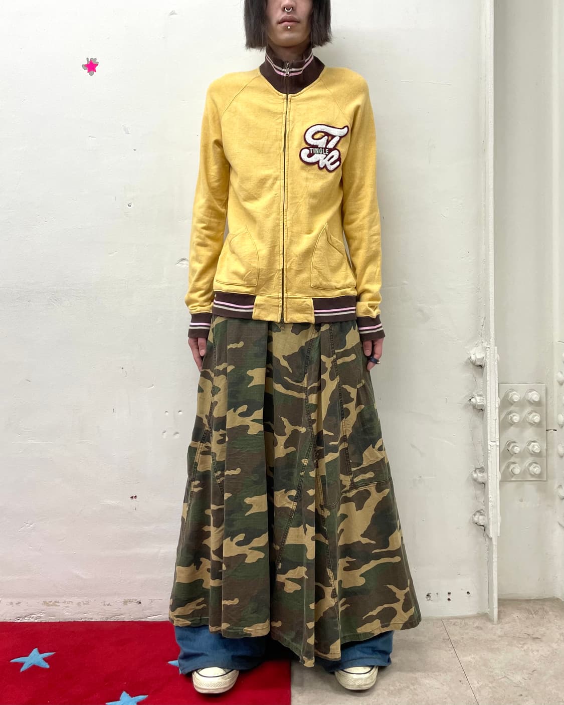 Retro Mustard TINGLE Coloring Zip-Up 상품이미지3