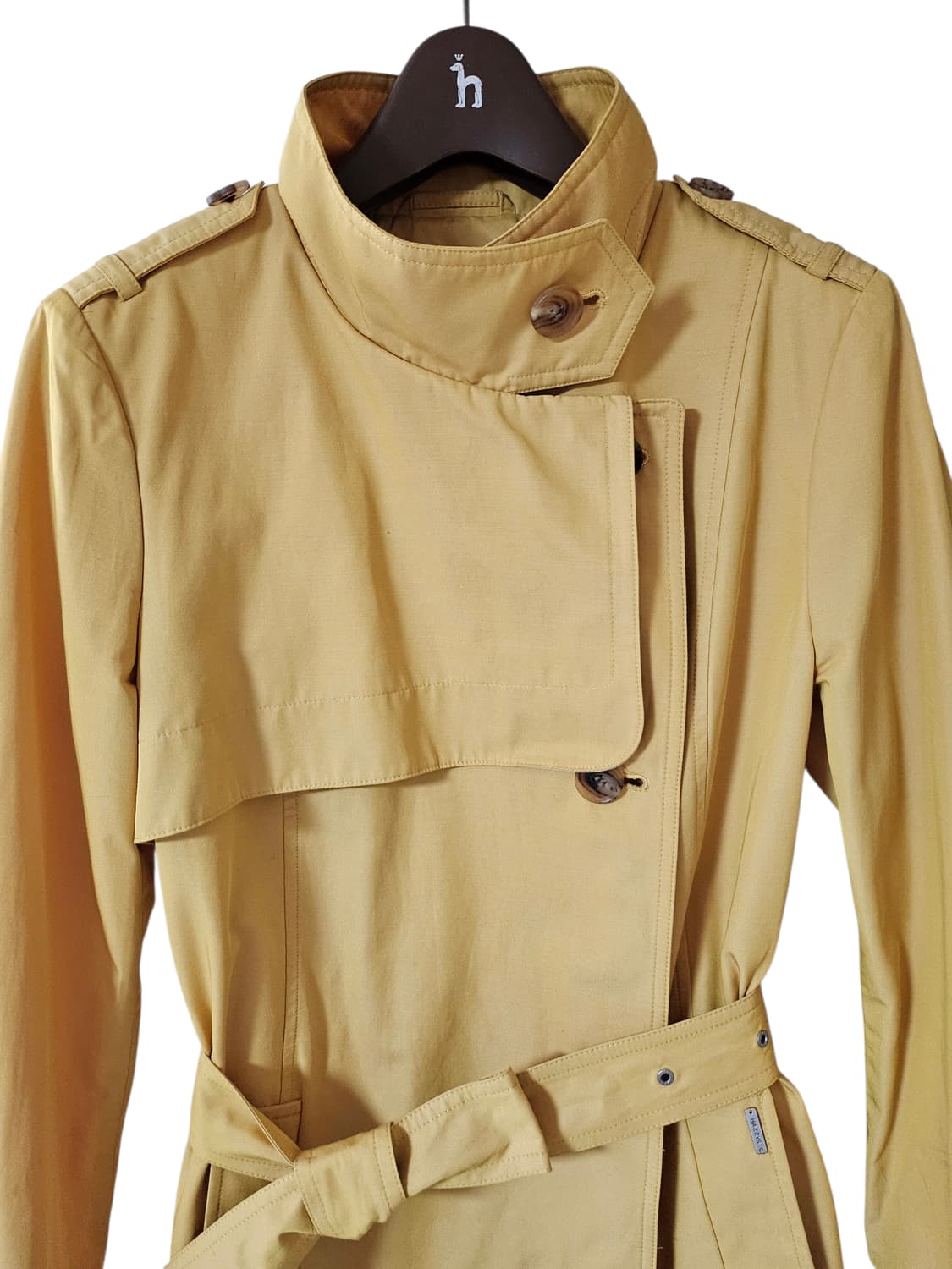 봄추천 | 헤지스 레이디스 옐로우 하프 트렌치코트 55 | 고급라인 상품이미지5