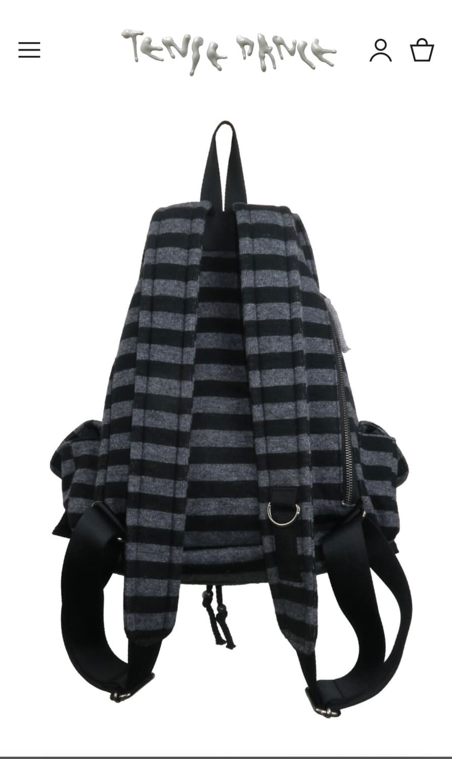 탠스댄스Wool stripe backpack_black 상품이미지4
