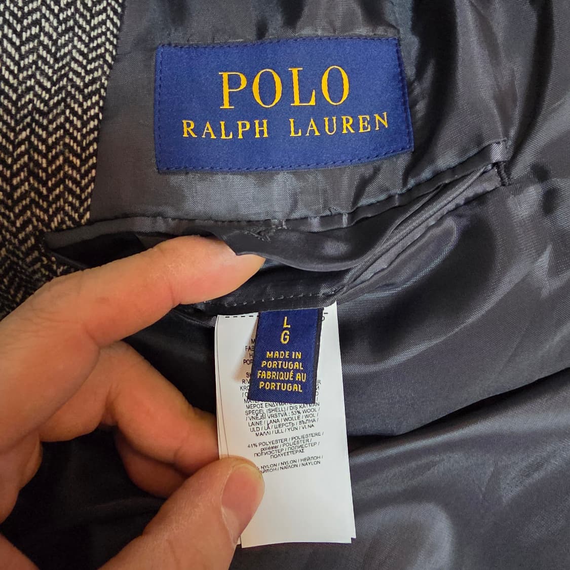 폴로 포르투갈메이드 헤링본자켓  L 상품이미지4
