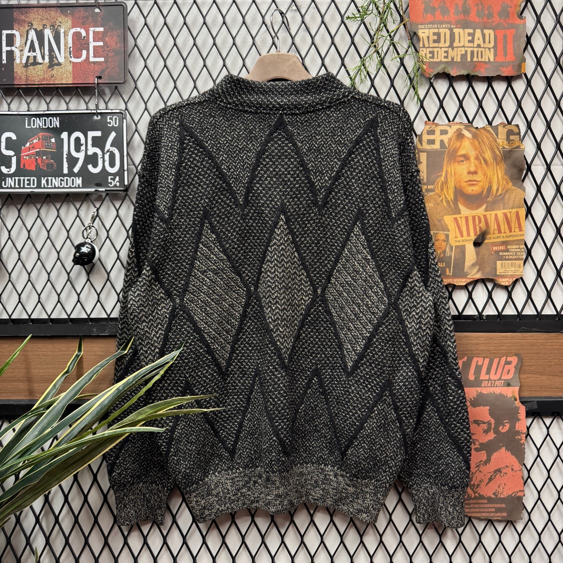 90s 잔프랑코 페레 스웨터 다이아 패턴 울 캐시미어 니트 상품이미지2