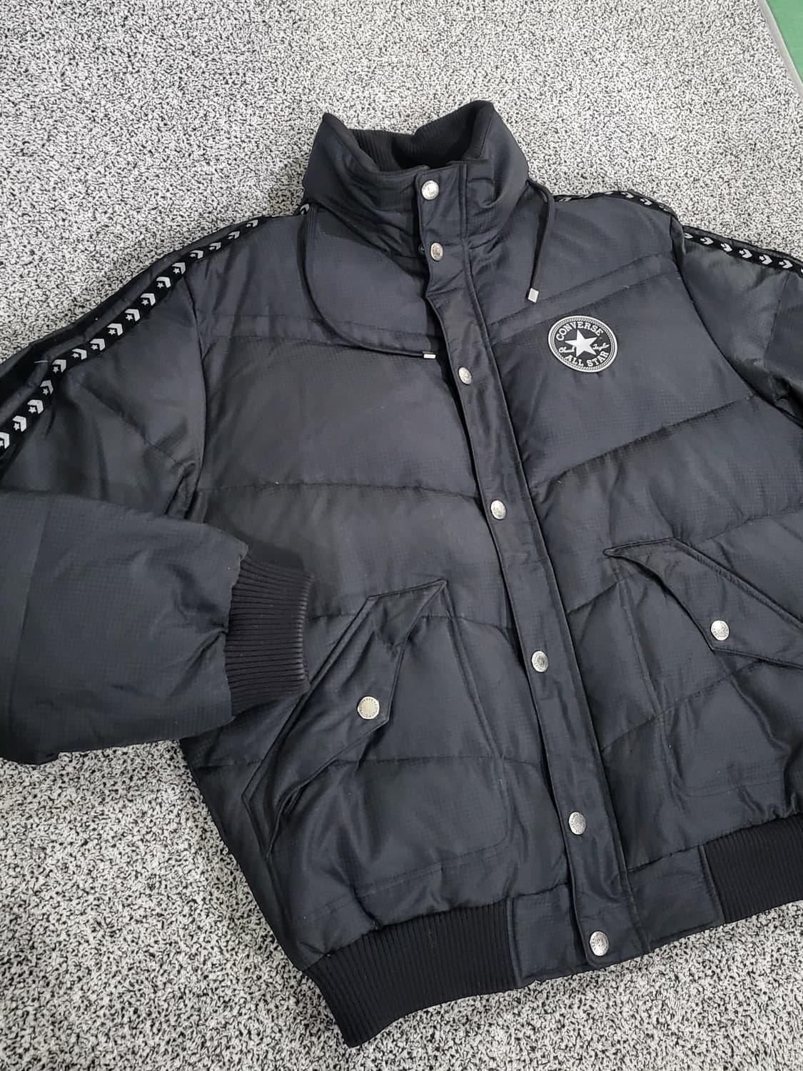 컨버스 올스타 블랙 오리털 패딩 점퍼 상품이미지1