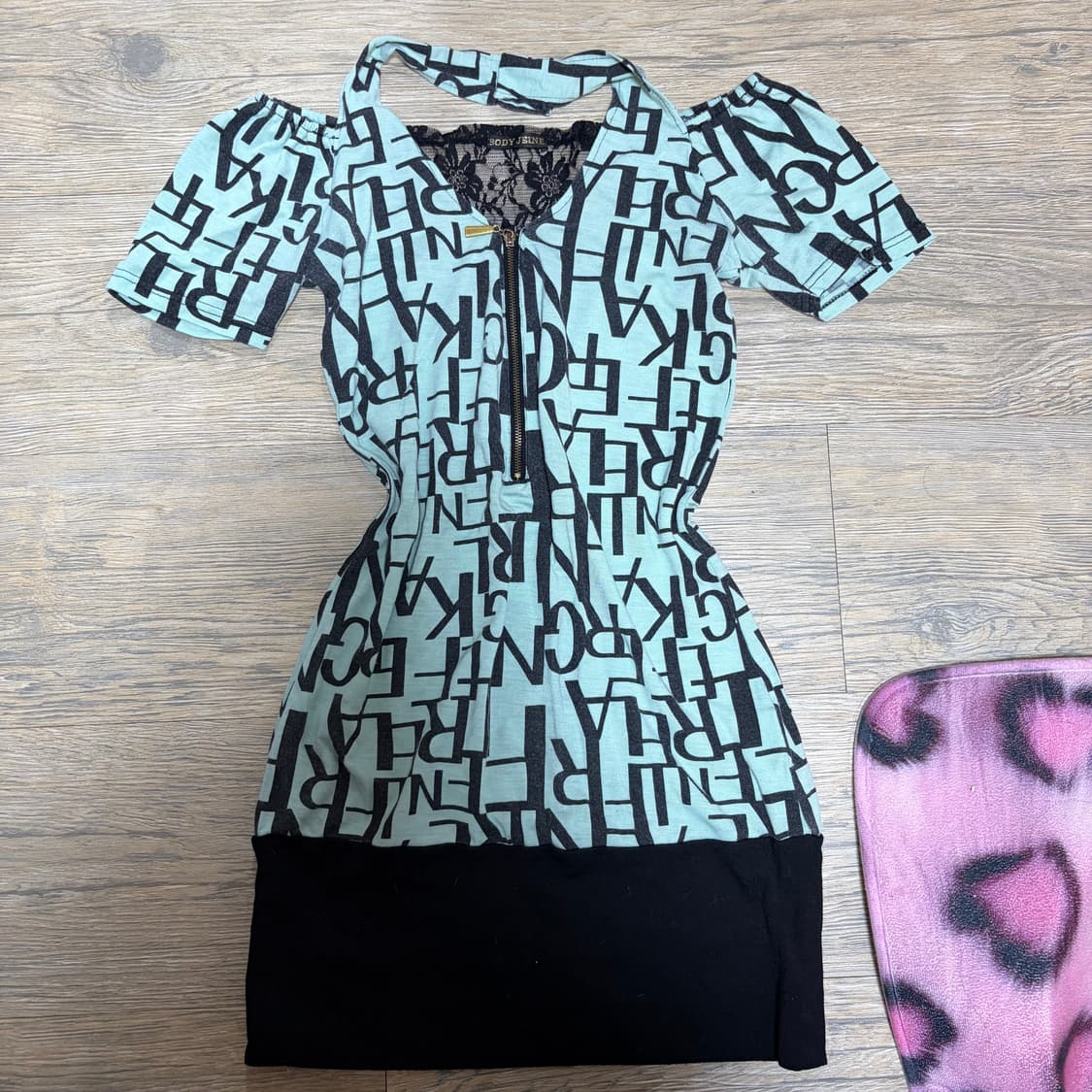 오네갸루 오네걀 원피스 민트 오픈숄더 롱슬 상품이미지1