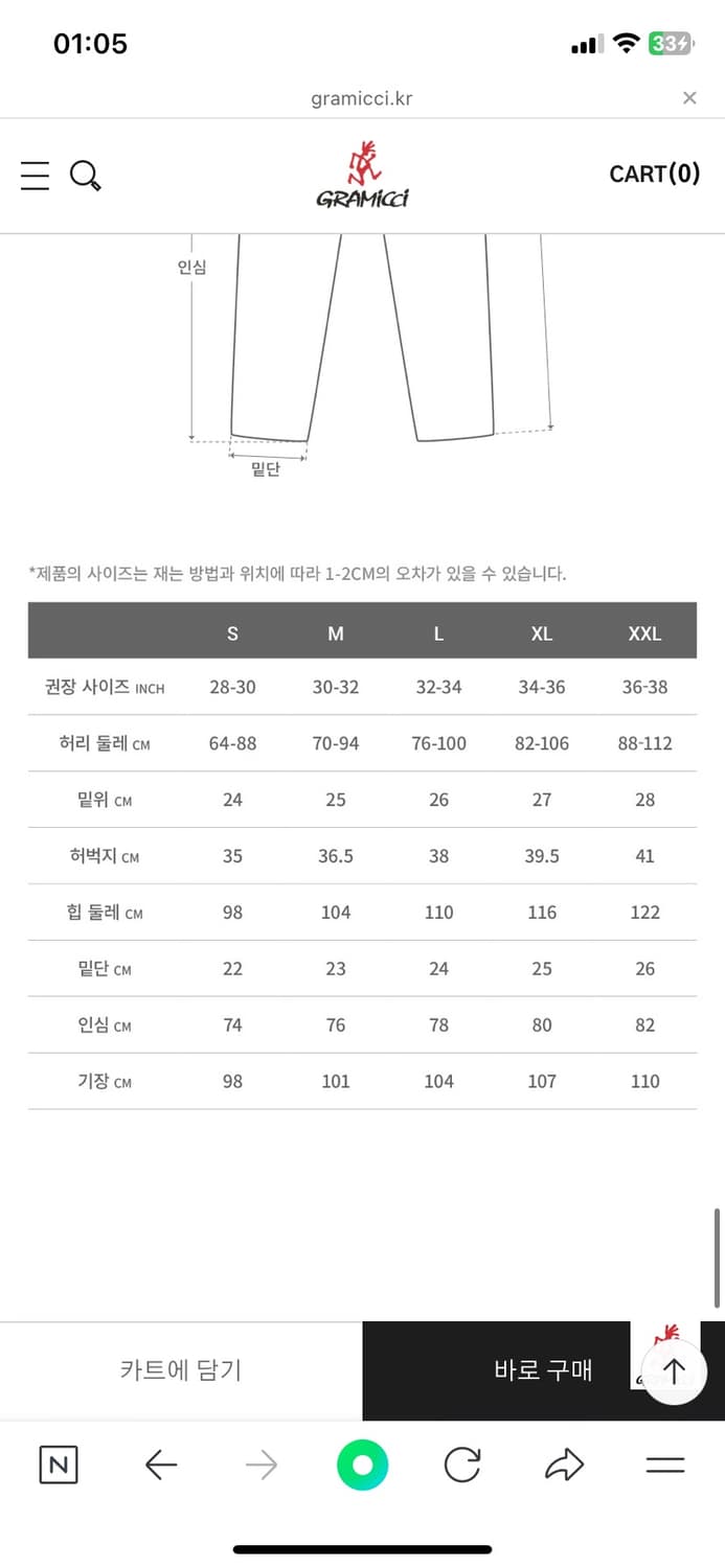 [S] Gramicci 그라미치 패턴 카고 팬츠 상품이미지10