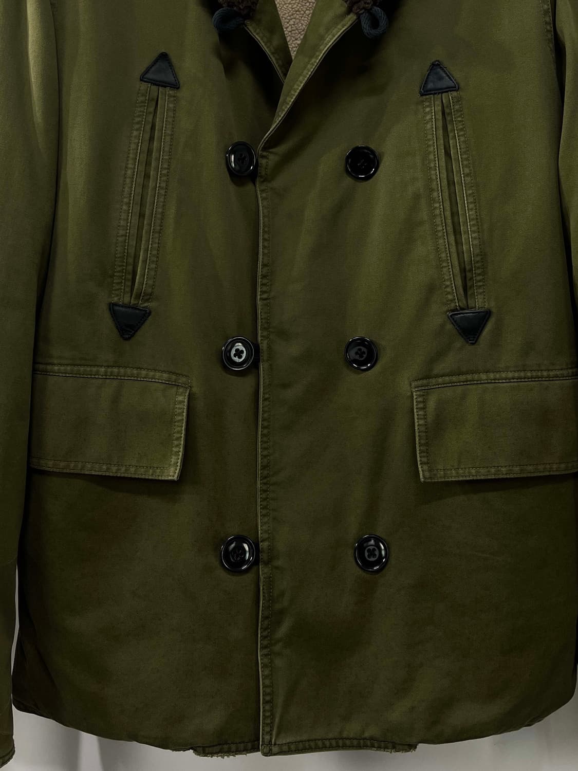 폴로 랄프로렌 디스트레스드 올리브 시어링 매키노 쉐르파 데크자켓 상품이미지5