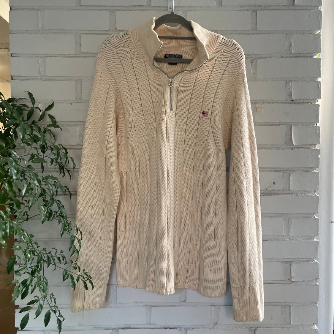 폴로 진스 랄프로렌 베이지 니트집업  상품이미지1