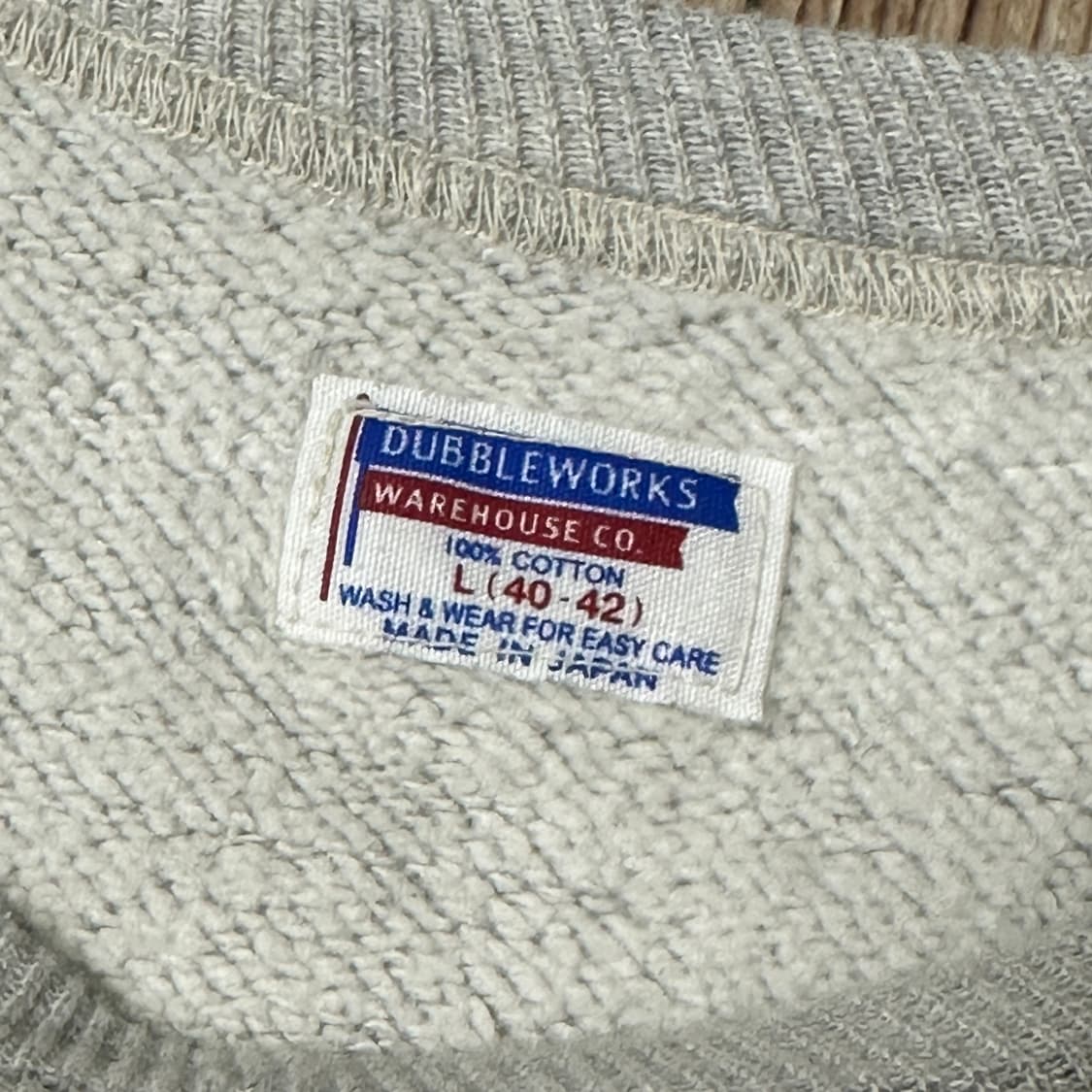 더블웍스 by 웨어하우스 펠트 프린팅 스웻셔츠 그레이 색상 L 사이즈 상품이미지6