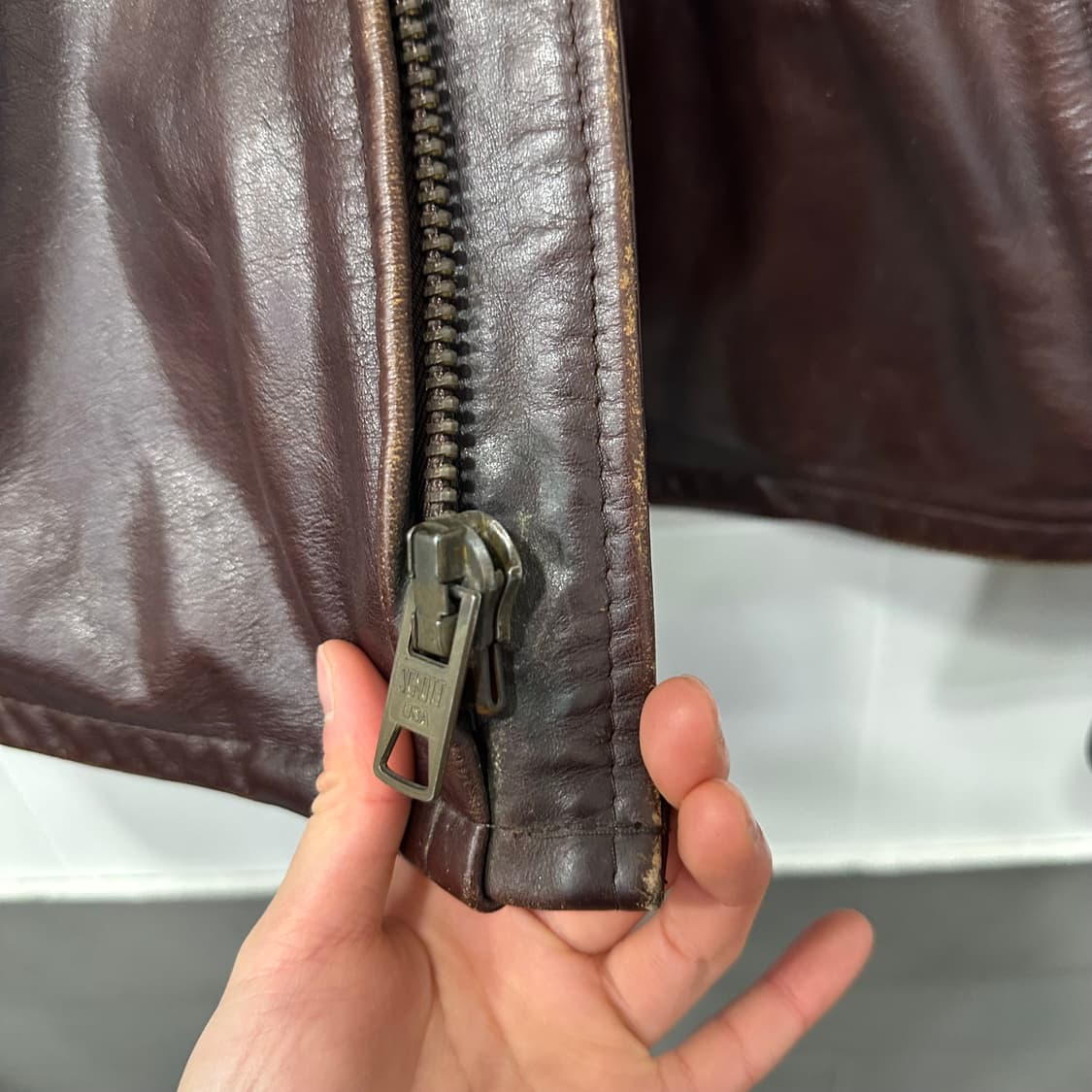 Schott 쇼트 90‘s 가죽자켓 상품이미지5