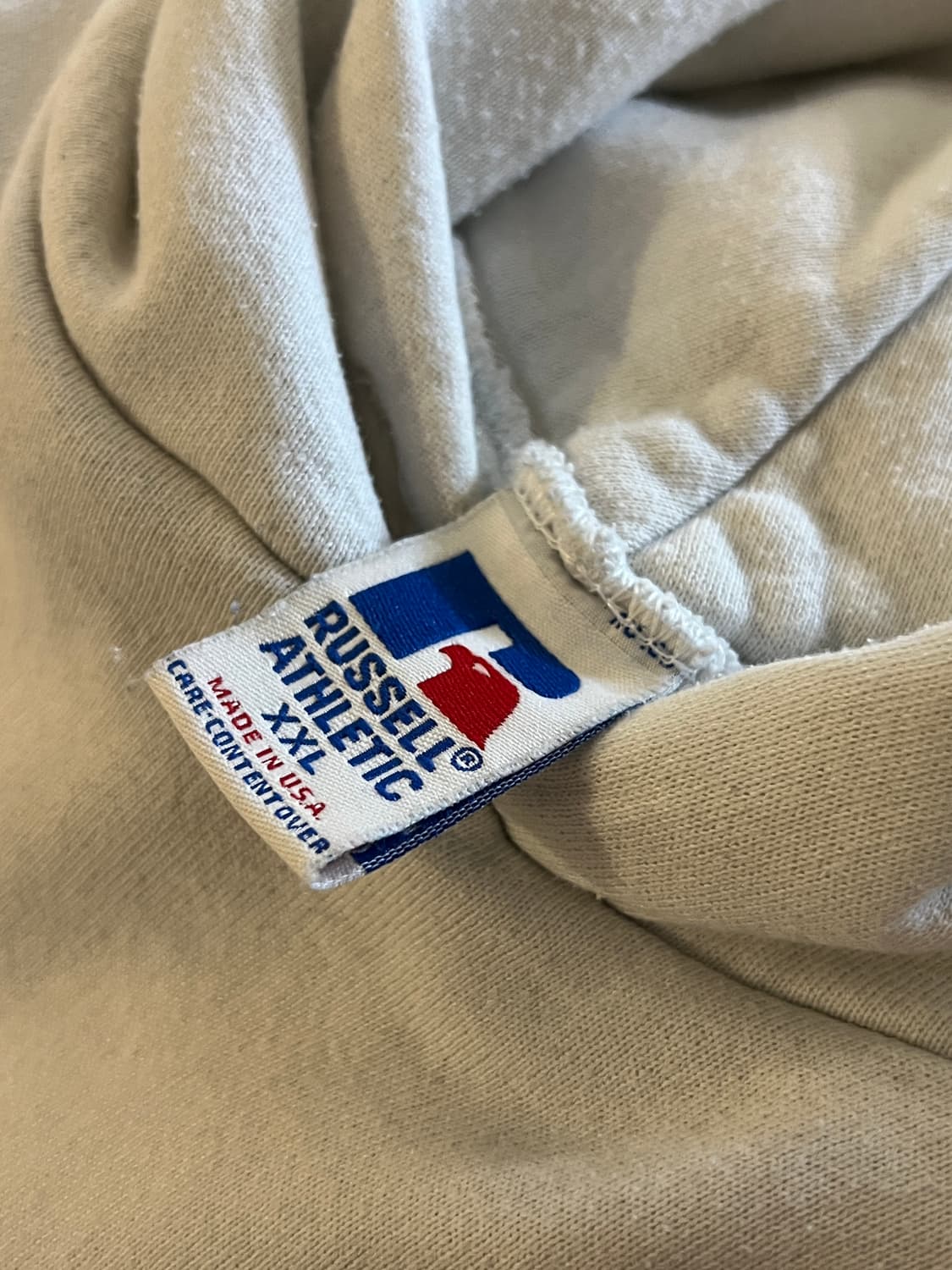 90s USA 러셀 빈티지 후드 화이트 XXL 상품이미지5