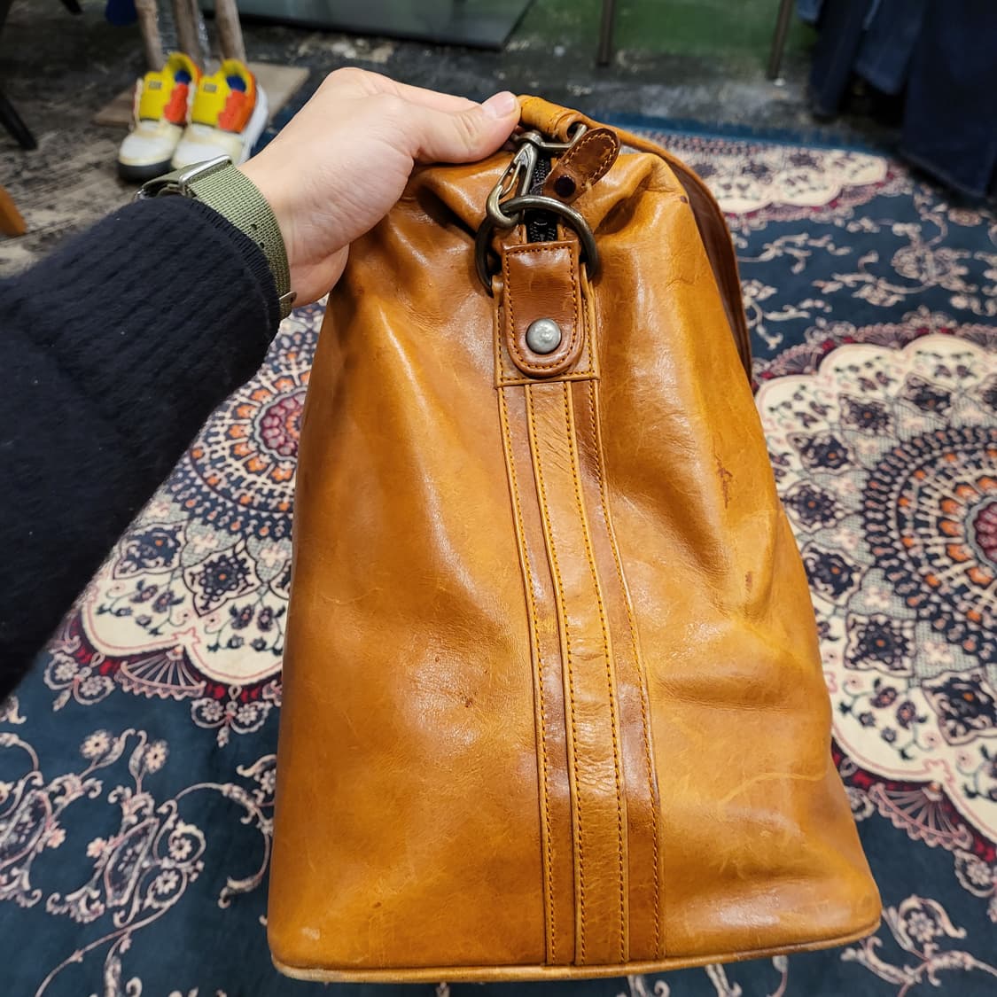 금강 올 레더 보스턴백 상품이미지6