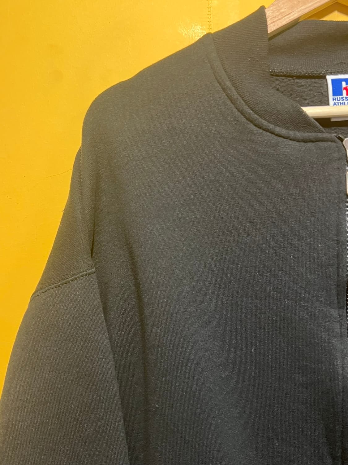 90s [L] USA 러셀 풀 집업 자켓 블랙 상품이미지3