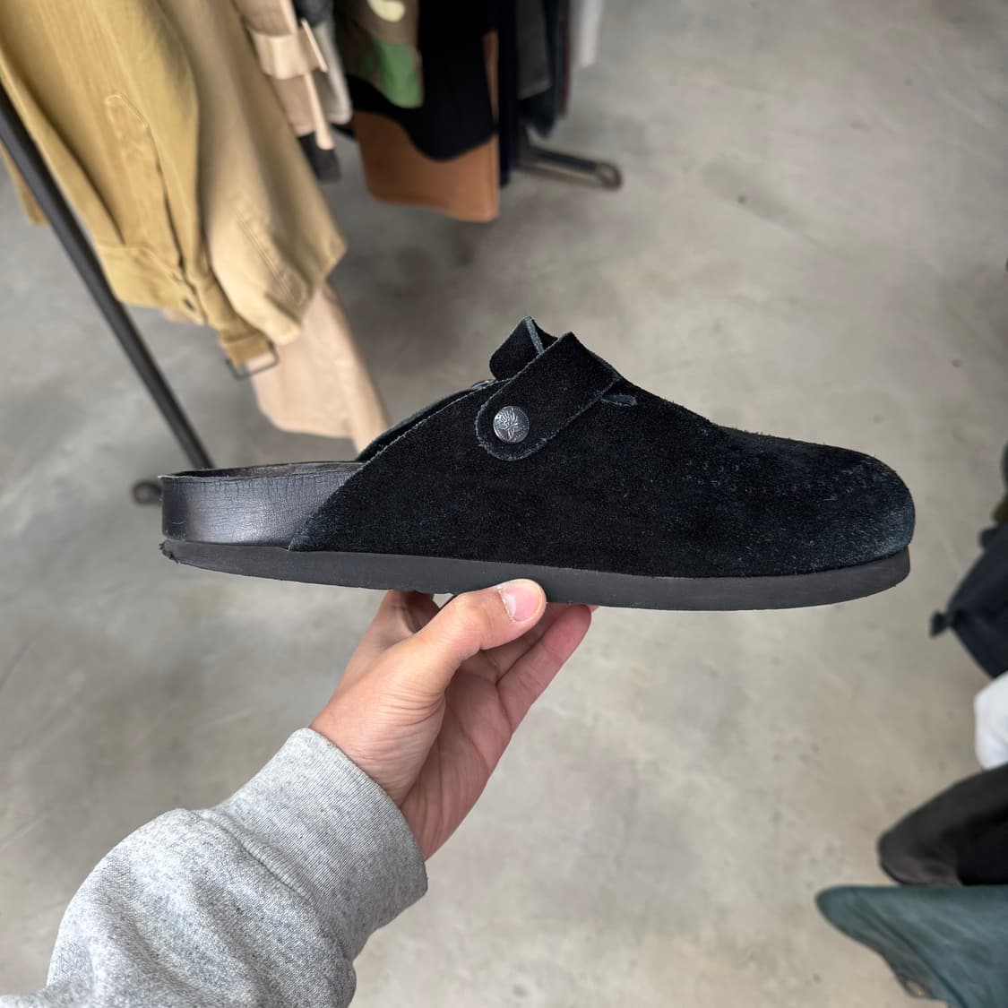 [size 8] 니들스 스웨이드 클로그 블랙  상품이미지3