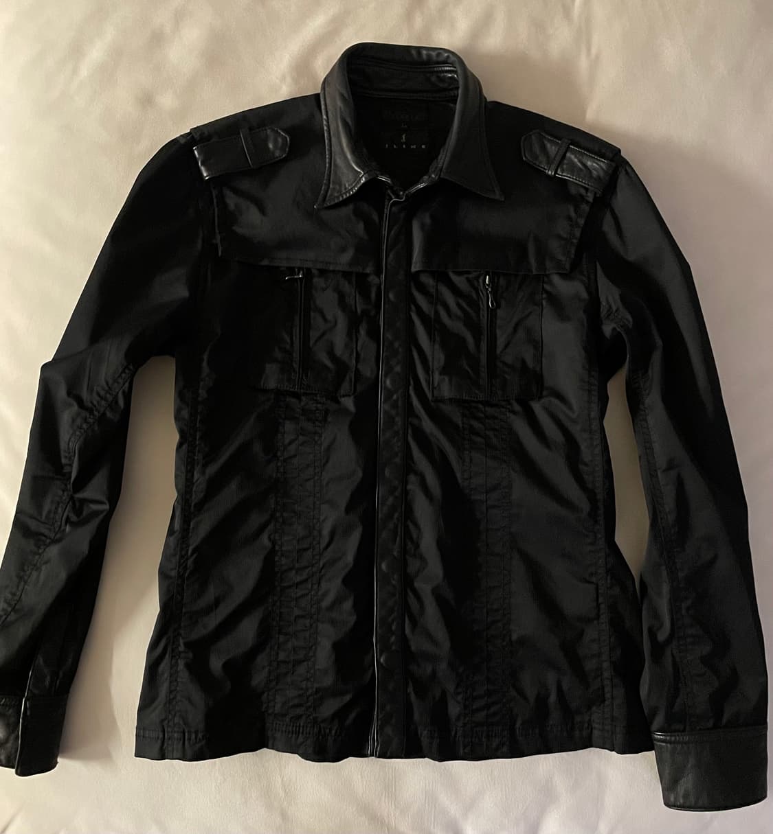 Japan jline black leather jacket (L) 상품이미지2