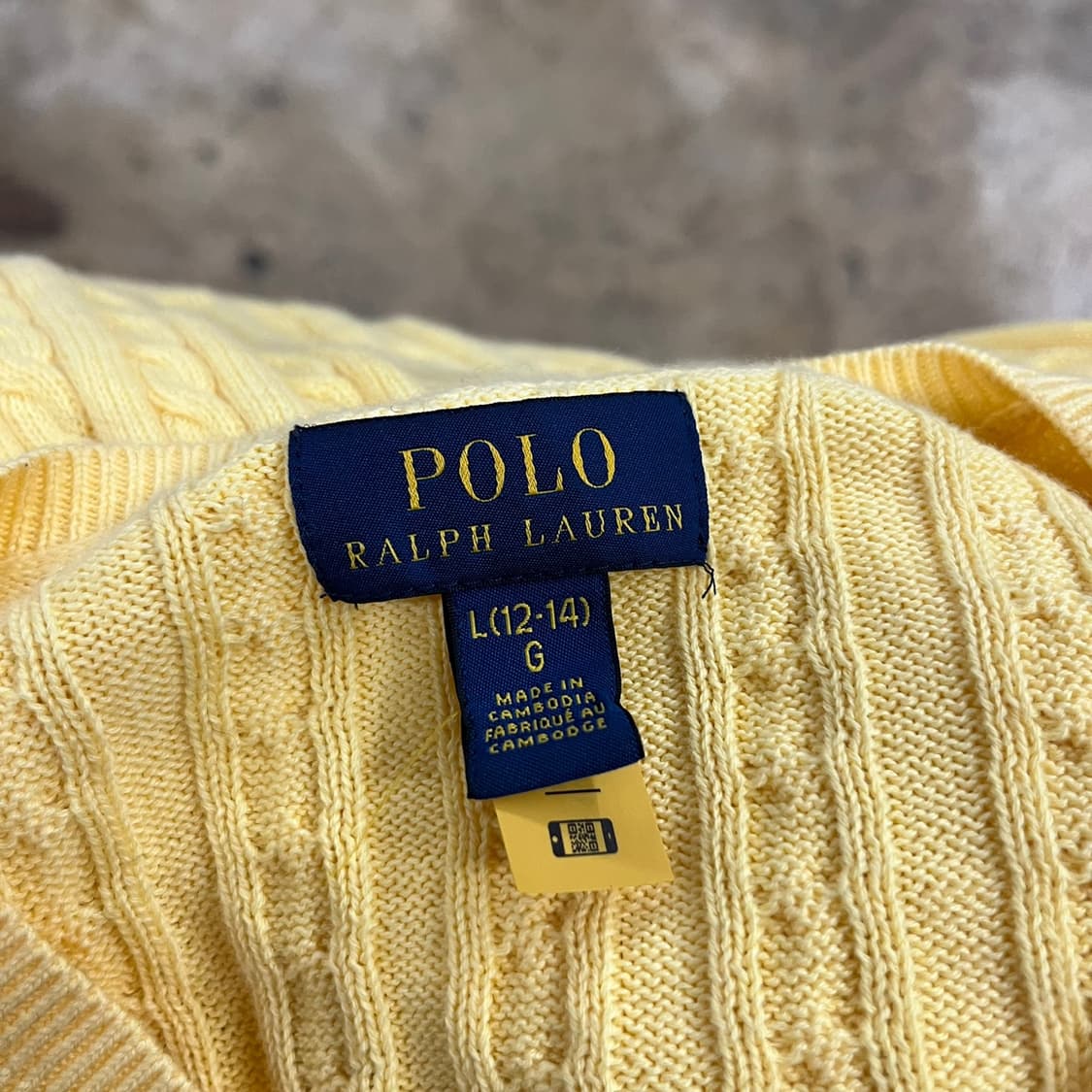 폴로 랄프로렌  옐로우 꽈배기 니트 가디건 상품이미지5
