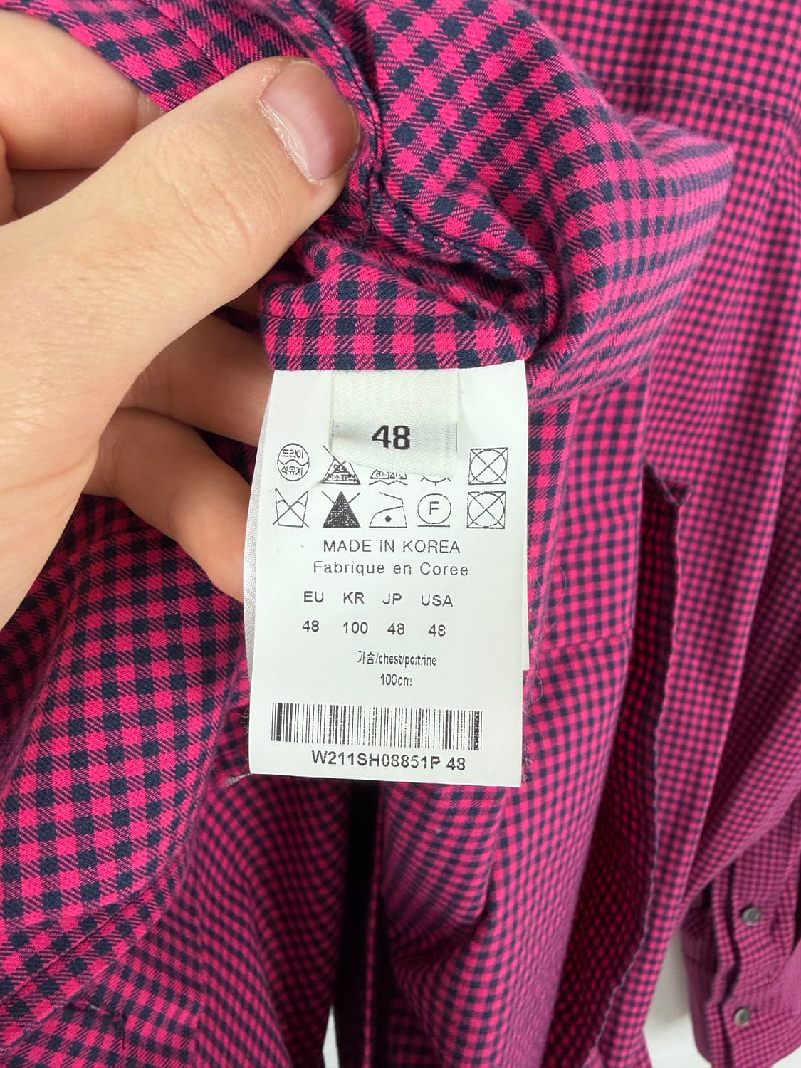 a185) 우영미 20fw 깅엄 체크셔츠 상품이미지9