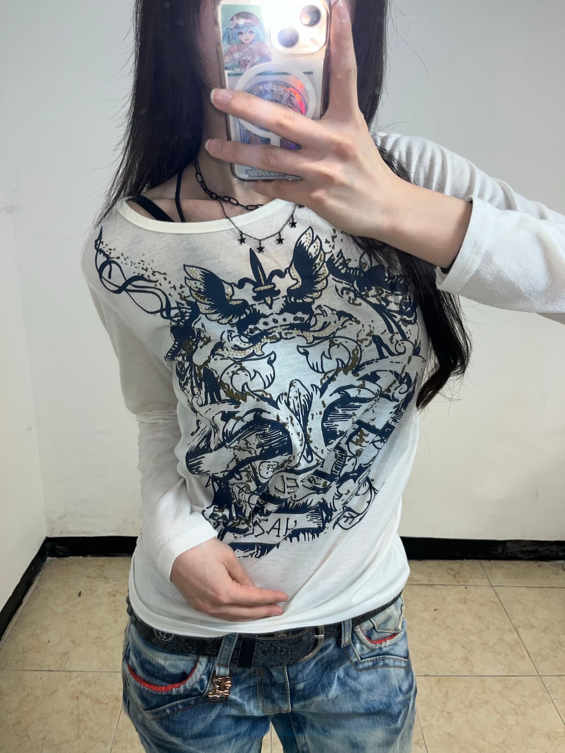 00‘s 펑크 프린팅 롱슬리브 상품이미지2