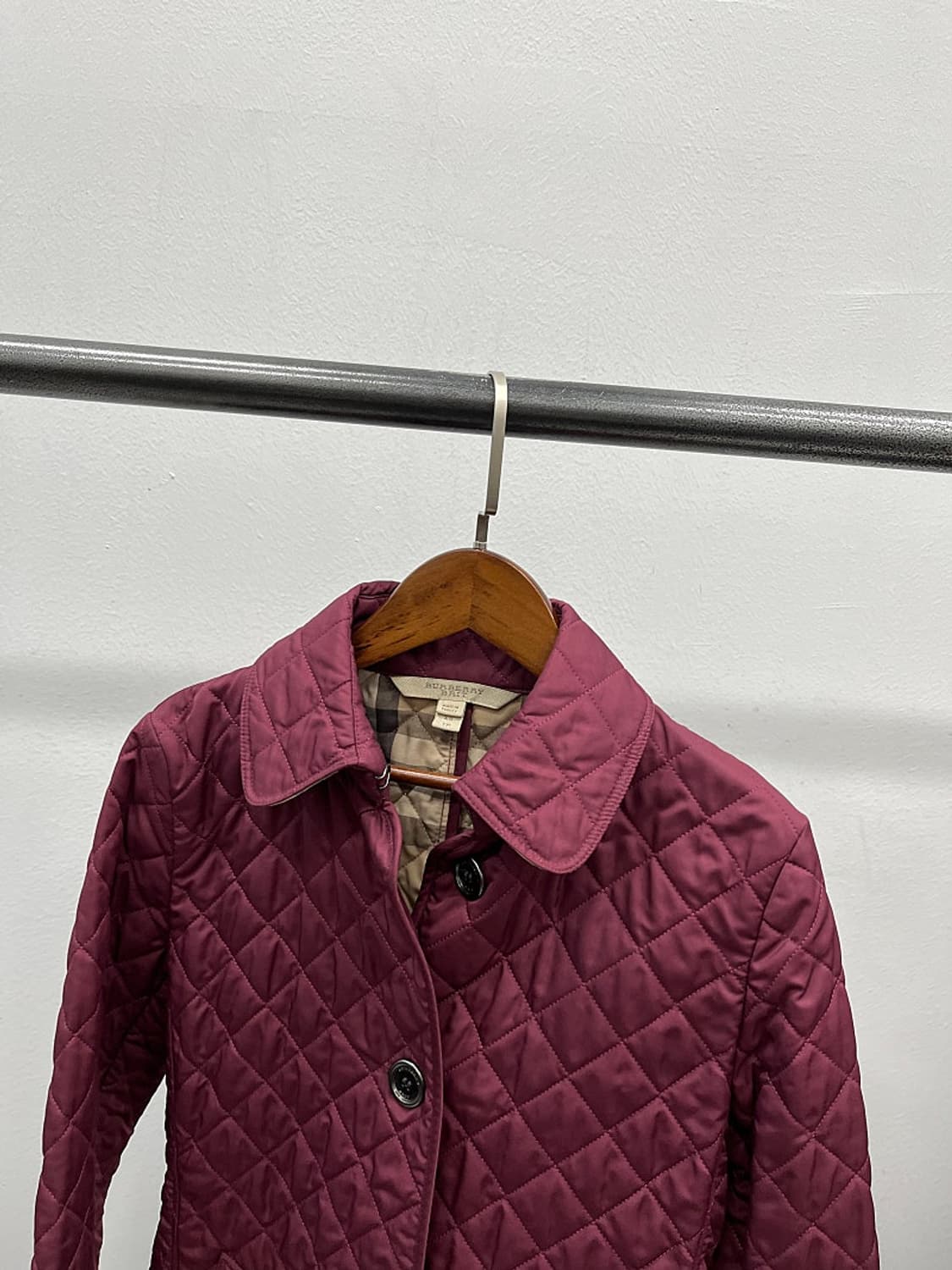 여) 버버리 버건디 퀼팅자켓  상품이미지4