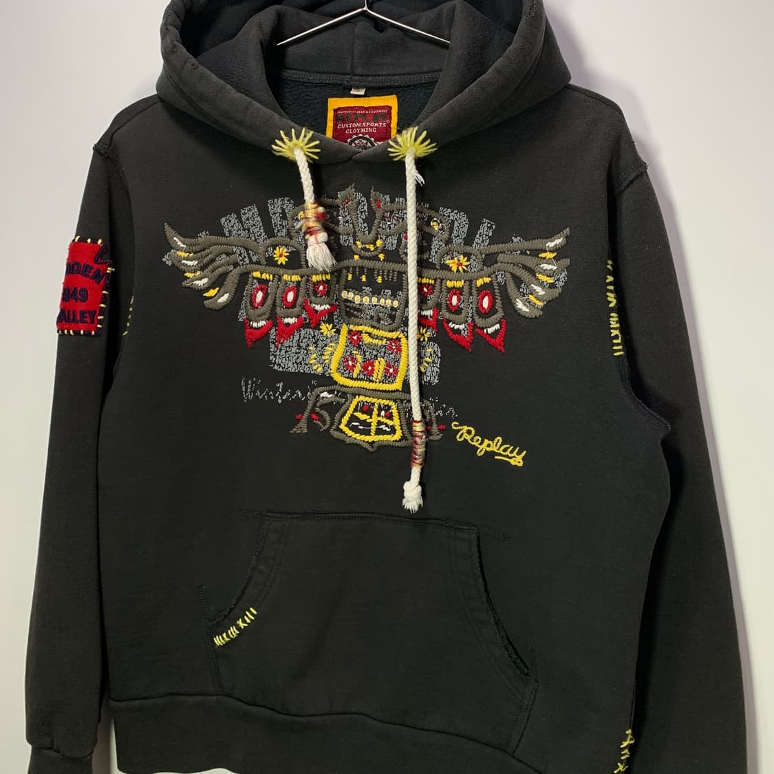 리플레이 자수 후드티 상품이미지3