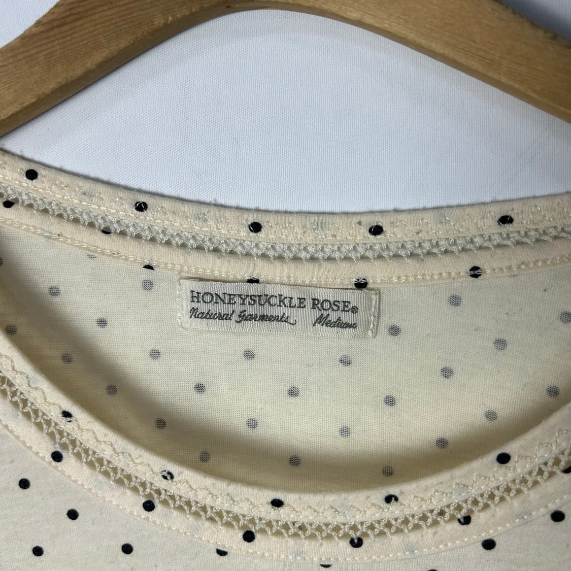 [HONEYSUCKLE ROSE] 모리걸 레이스 도트 블라우스  상품이미지4