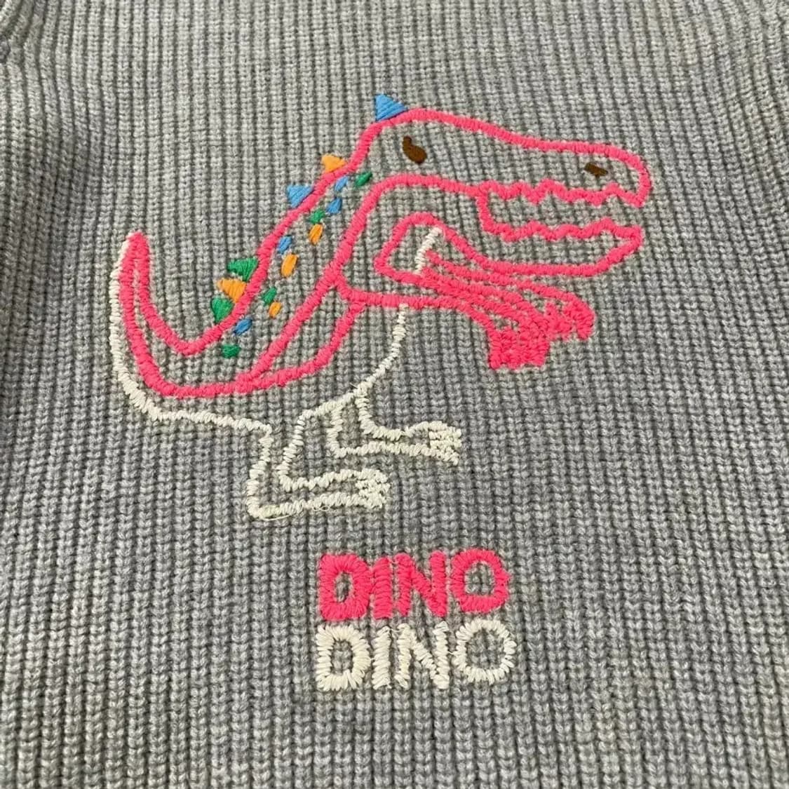 SJYP 디노(DINO) 공룡 자수 니트 S ~55반 상품이미지4