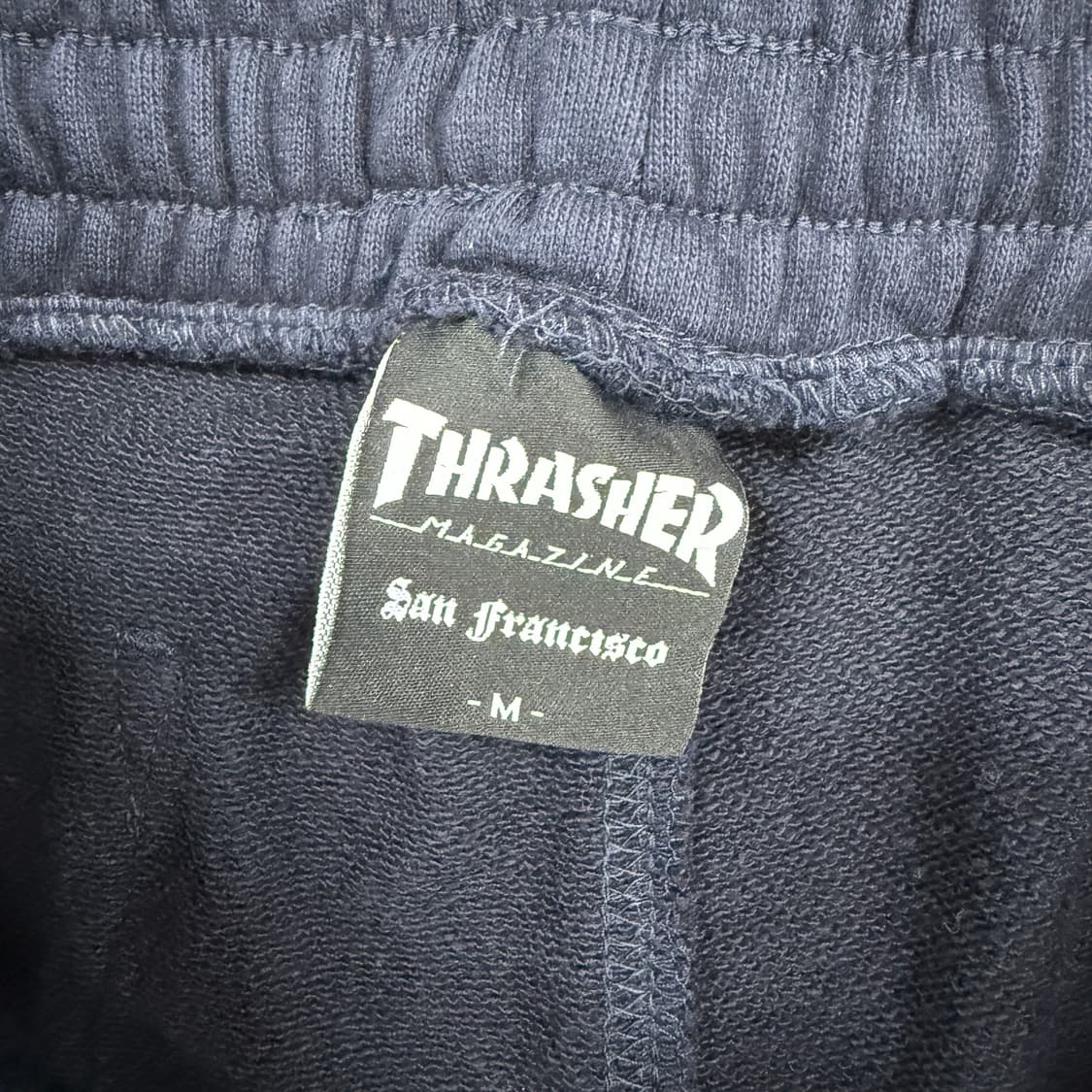 (M)트래셔 Thrasher 빅로고 스웻 조거팬츠(네이비) 상품이미지2