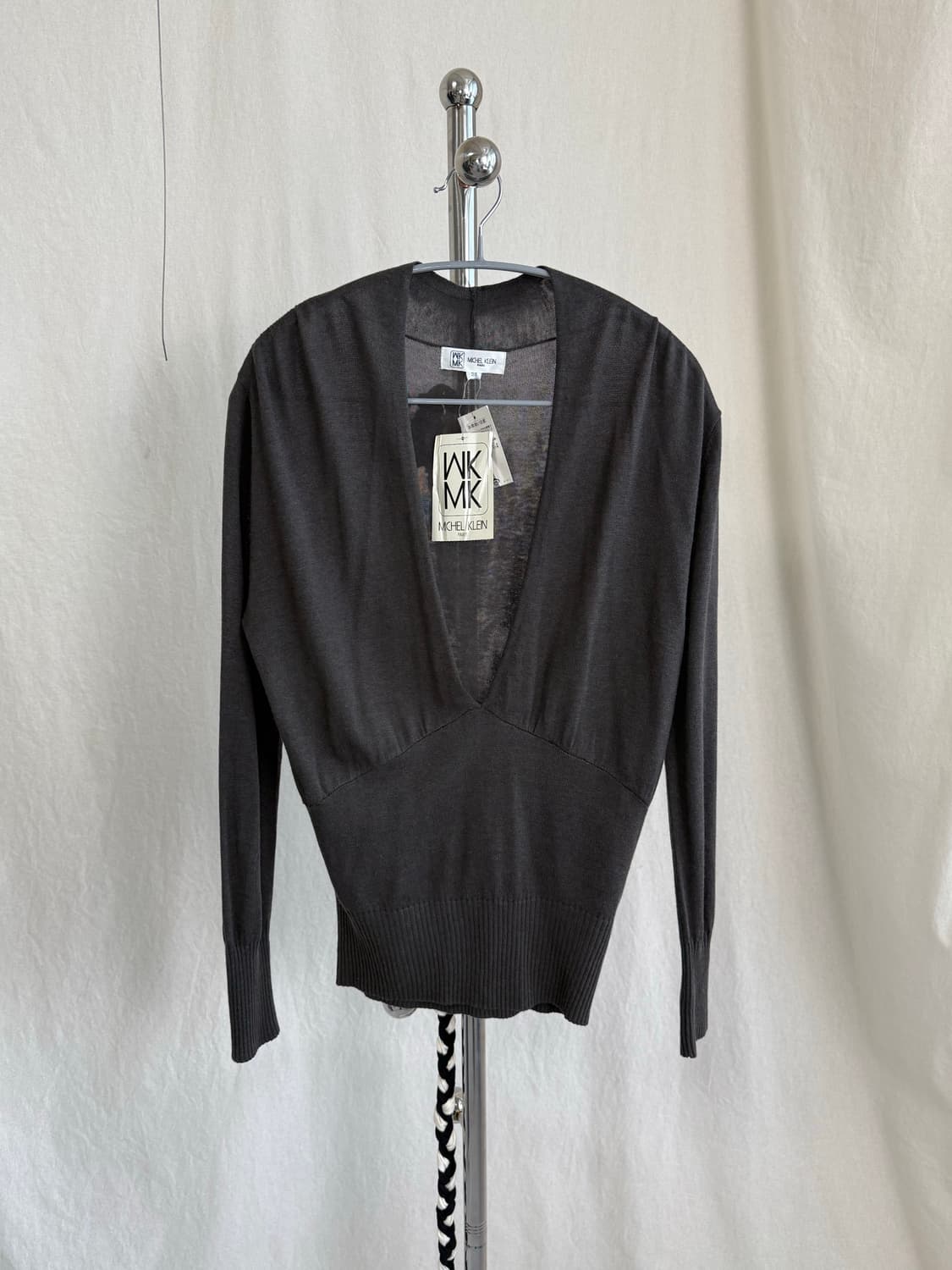 (Deadstock) Michel Klein 캐시미어 믹스 브이넥 니트  상품이미지4