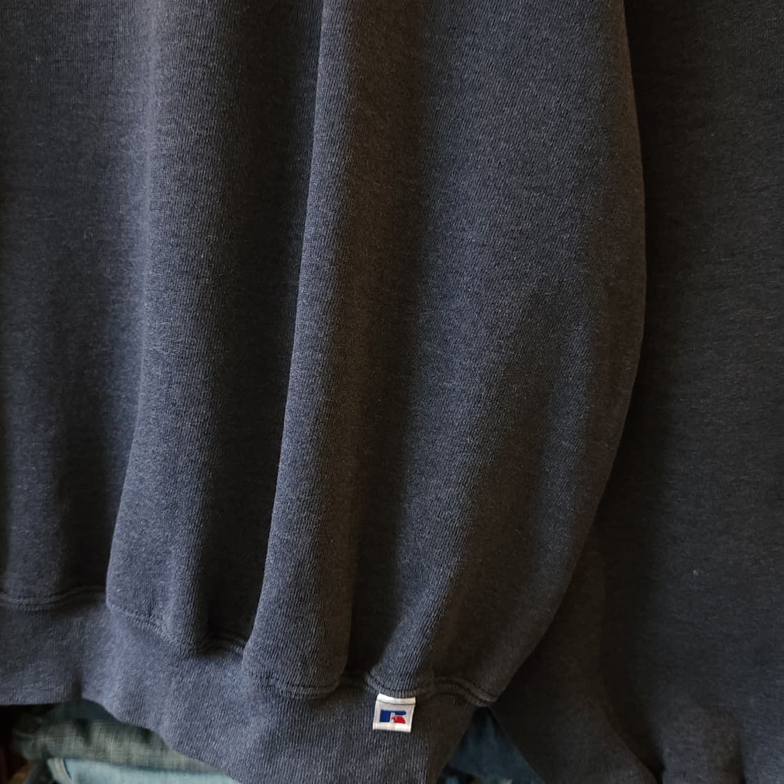90s 러셀 맨투맨 스웻셔츠 블랭크 빈티지 블루 그레이 XXL 상품이미지6