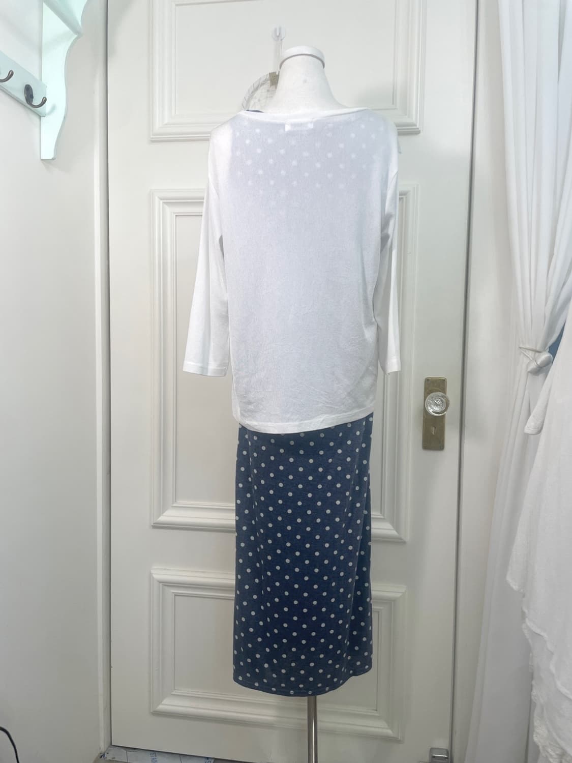 white basic summer cardigan(size-LL) 상품이미지4