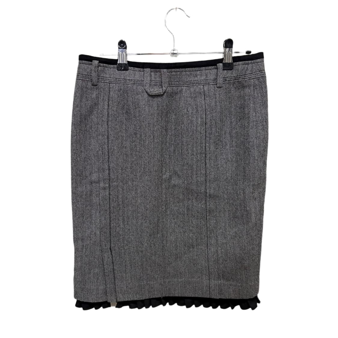 빈티지 그레이 헤링본 패턴 H라인 스커트 상품이미지6