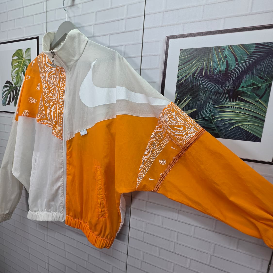 나이키 우븐 페이즐리 패턴 집업 자켓 바람막이 M사이즈 상품이미지5