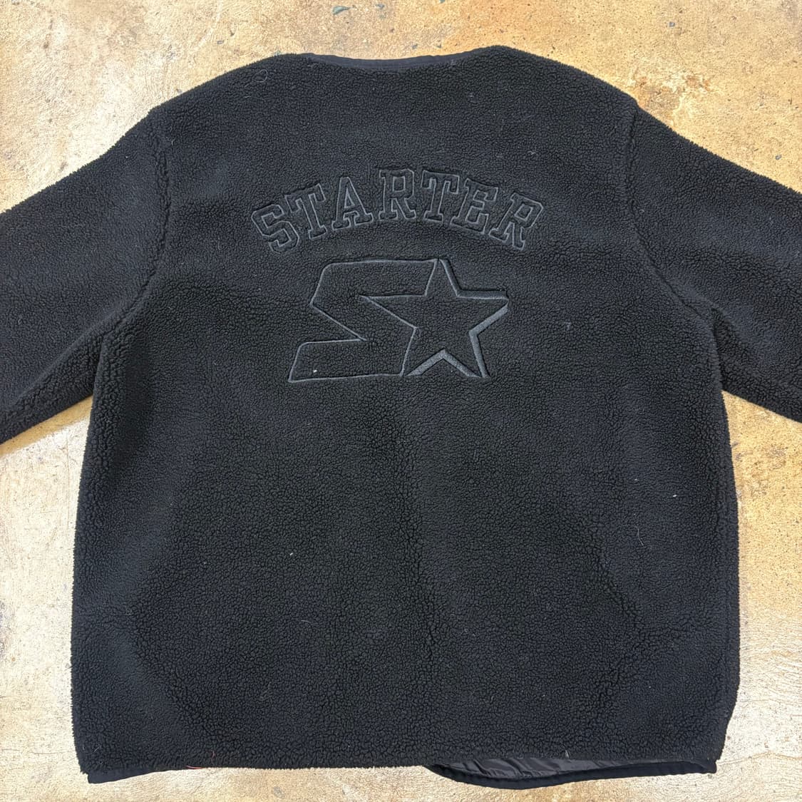 [정품/165] 스타터 블랙 뽀글이 플리스 자켓 b18 상품이미지4