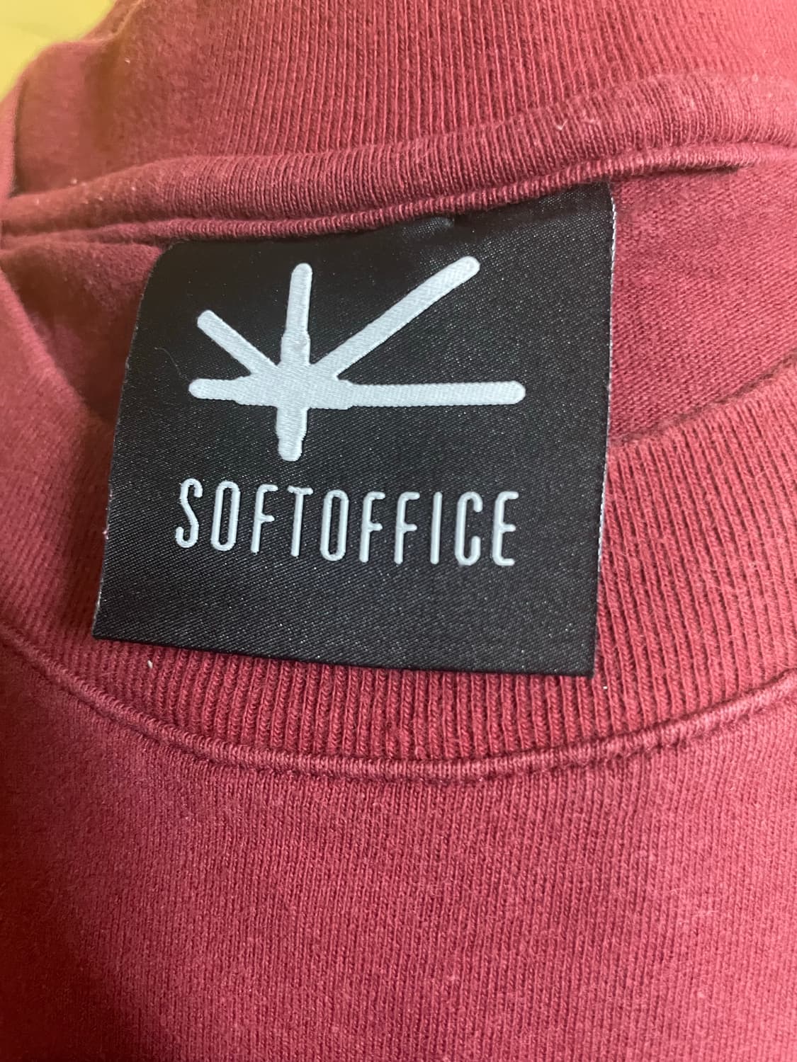 소프트오피스 반팔 버건디 M 상품이미지3