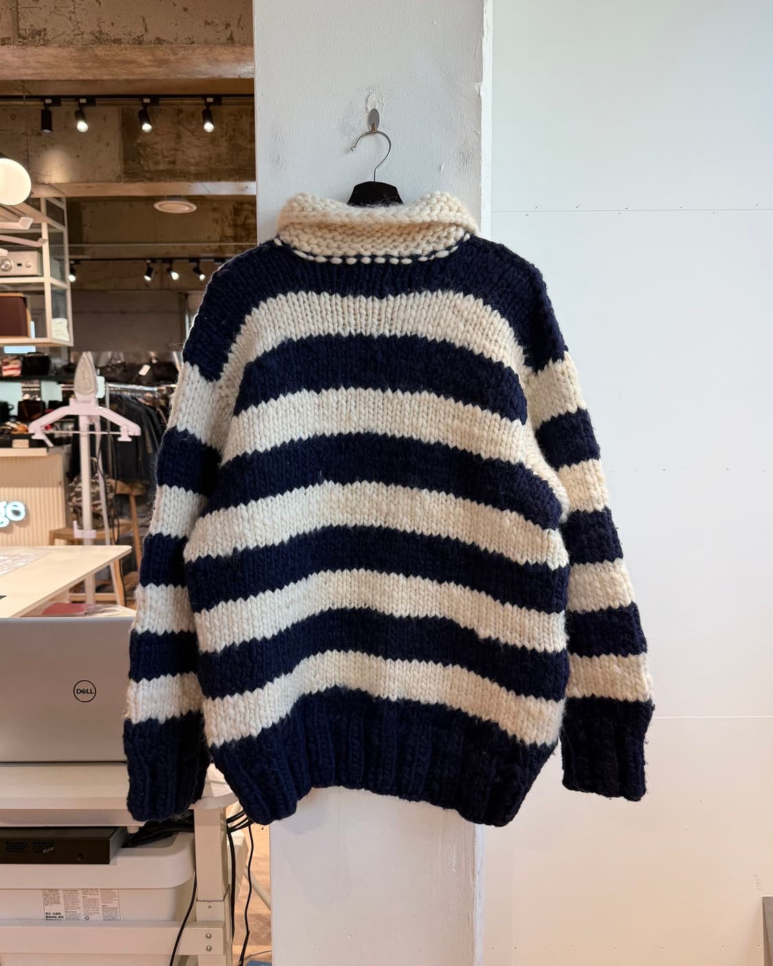 카나타 네이비 스트라이프 코위찬 카라넥 니트  상품이미지7