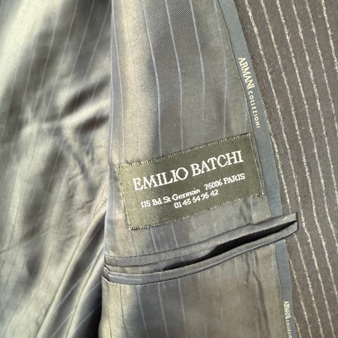 아르마니 울 스트라이프 자켓 상품이미지5