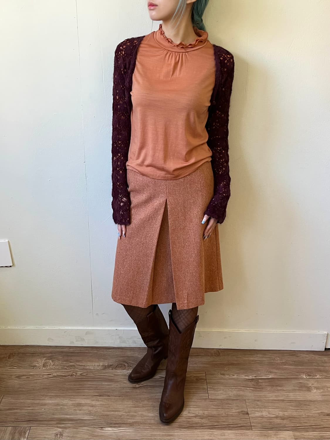 BENETTON 베네통 트위드 스커트 상품이미지4