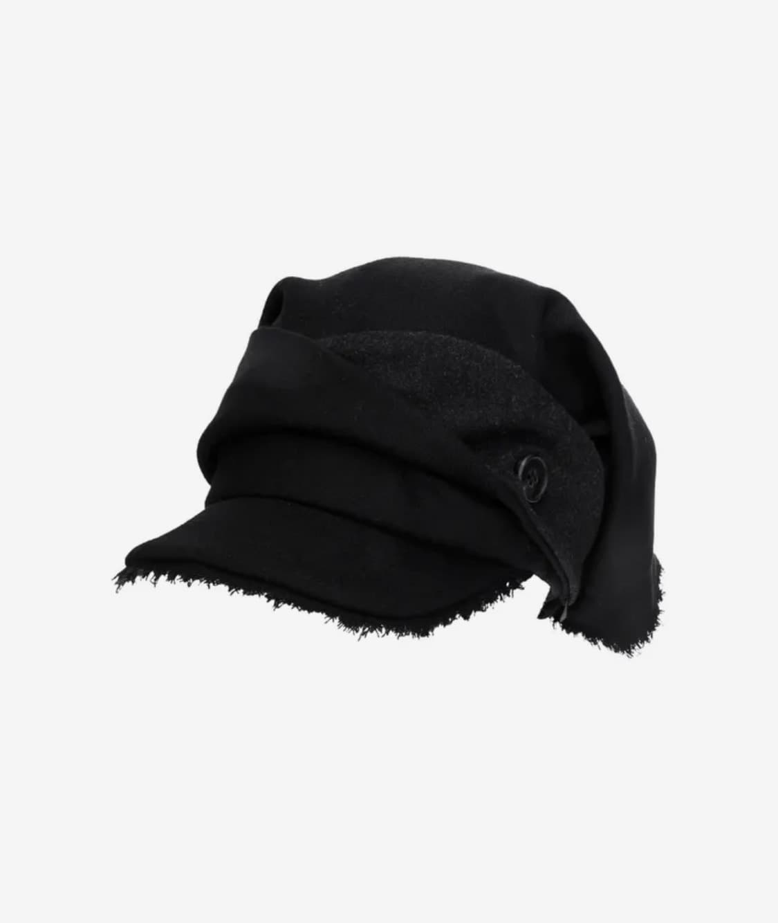 오호스 Scarf Veil Wool Cap / Black 상품이미지3