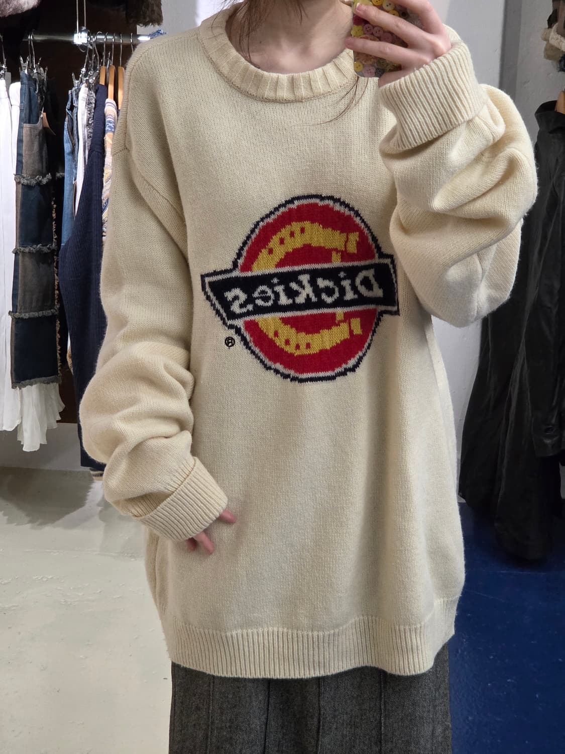 Dickies 디키즈 빅로고 올드스쿨 니트 상품이미지1