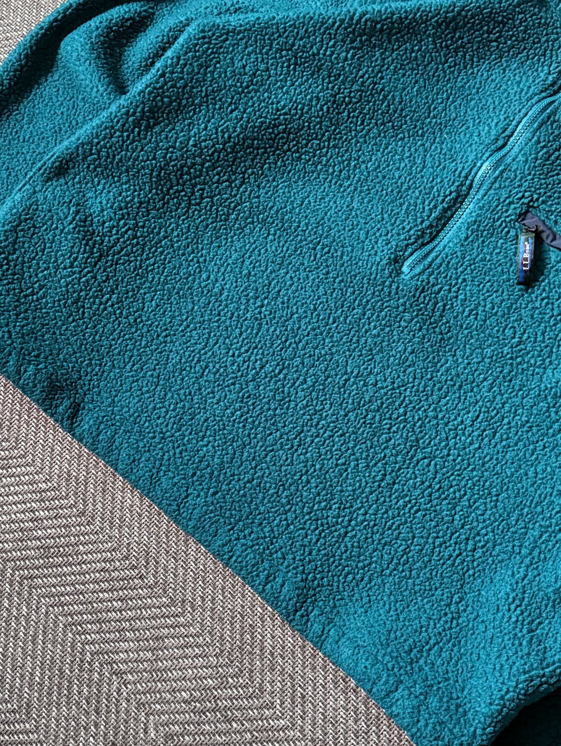 90s 엘엘빈 딥파일 플리스 반집업 풀오버 자켓 (105-110) 상품이미지4